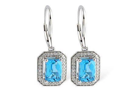 A196-57916: EARR 2.20 BLUE TOPAZ 2.36 TGW