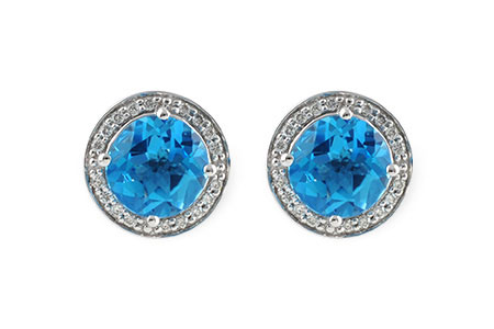 A196-57998: EARR 4.22 BLUE TOPAZ 4.41 TGW