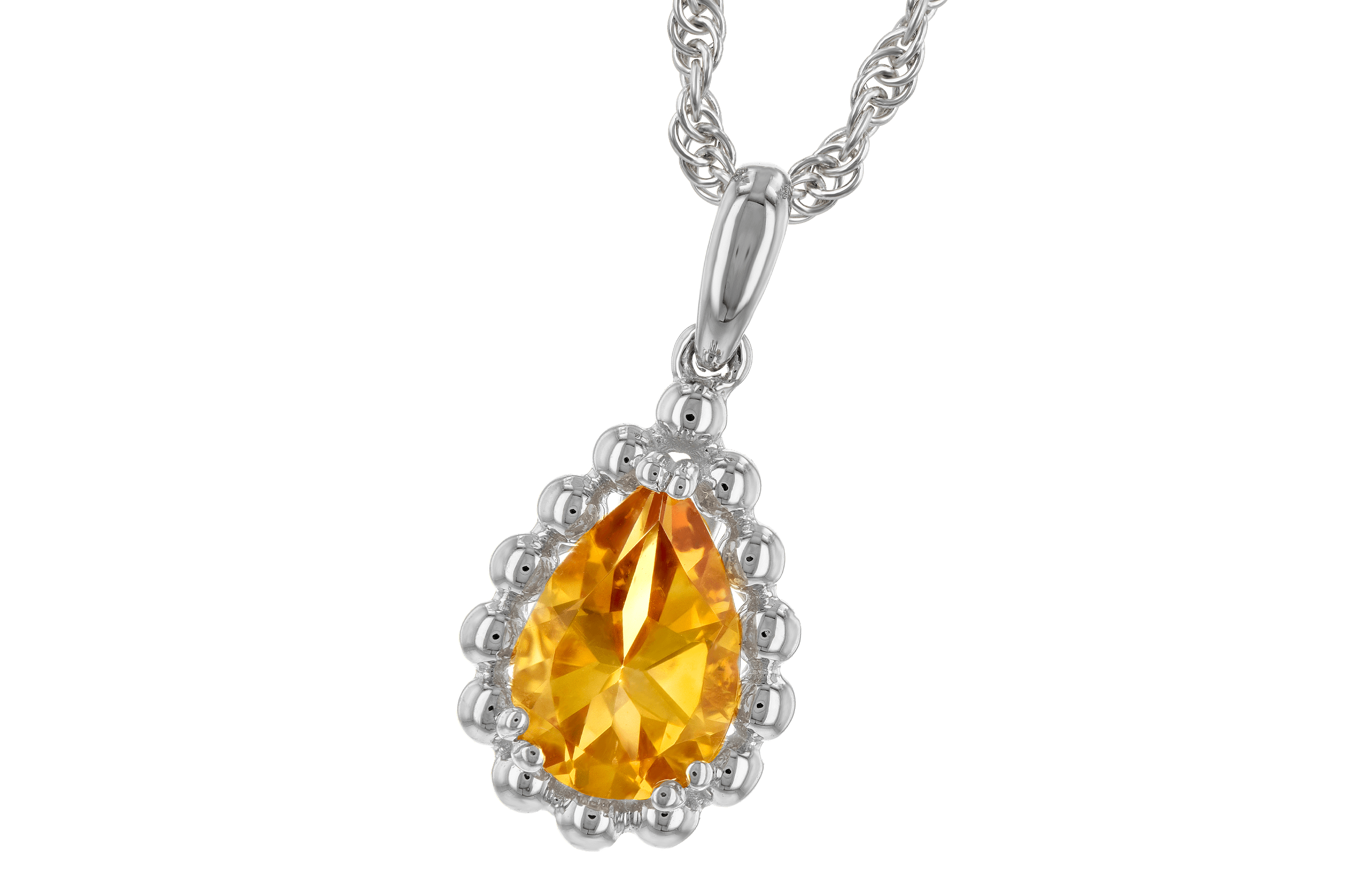 A198-40707: NECKLACE 1.06 CT CITRINE