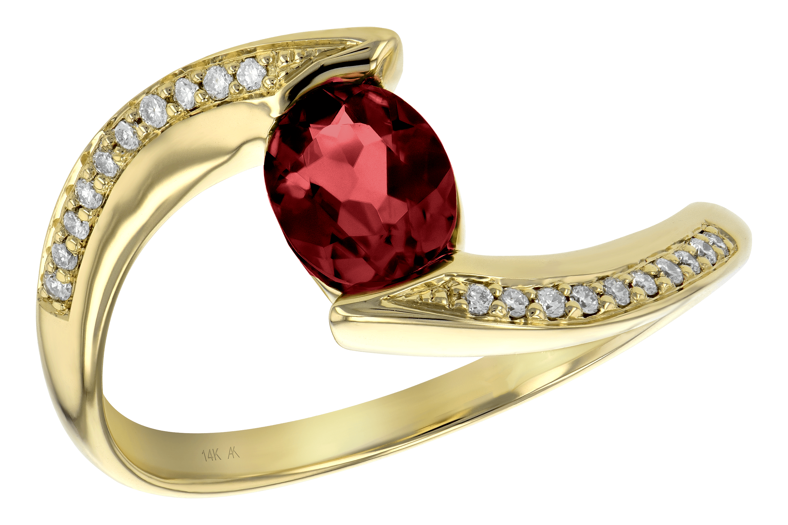 A199-28870: LDS RG .75 GARNET .82 TGW
