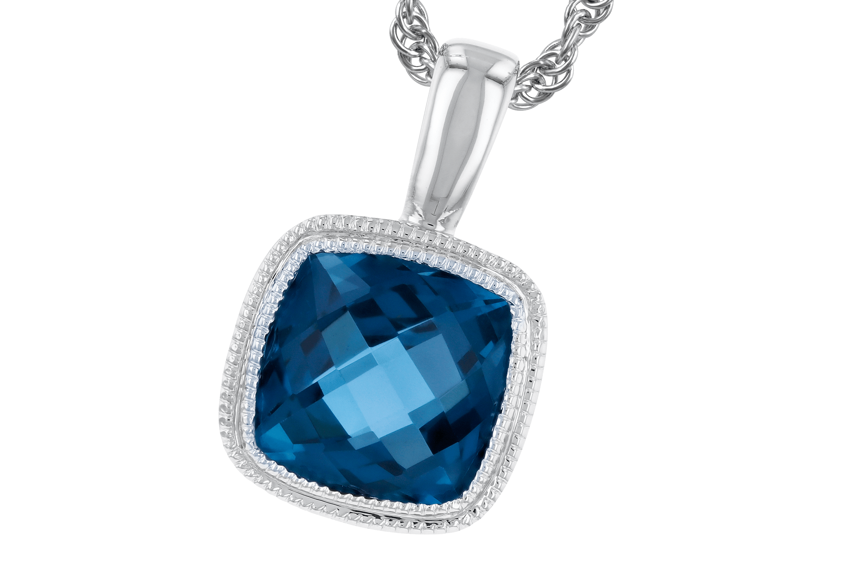 A282-96098: NECKLACE 1.10 CT LONDON BLUE TOPAZ