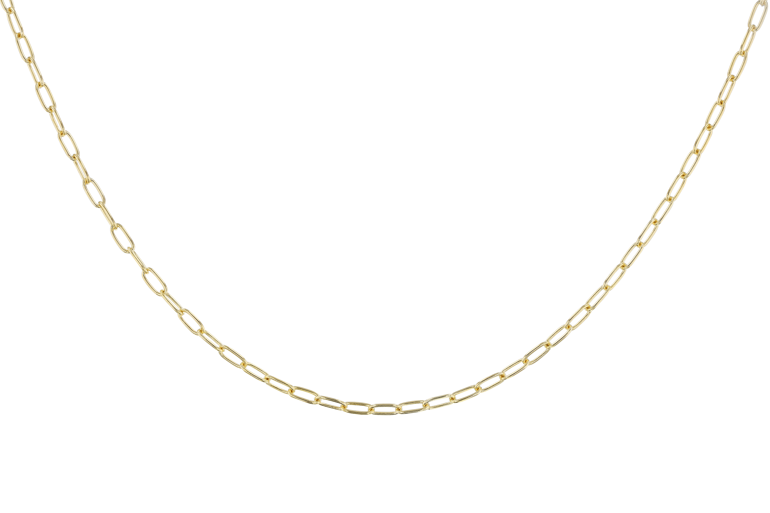 A282-97052: PAPERCLIP SM (20IN, 2.40MM, 14KT, LOBSTER CLASP)