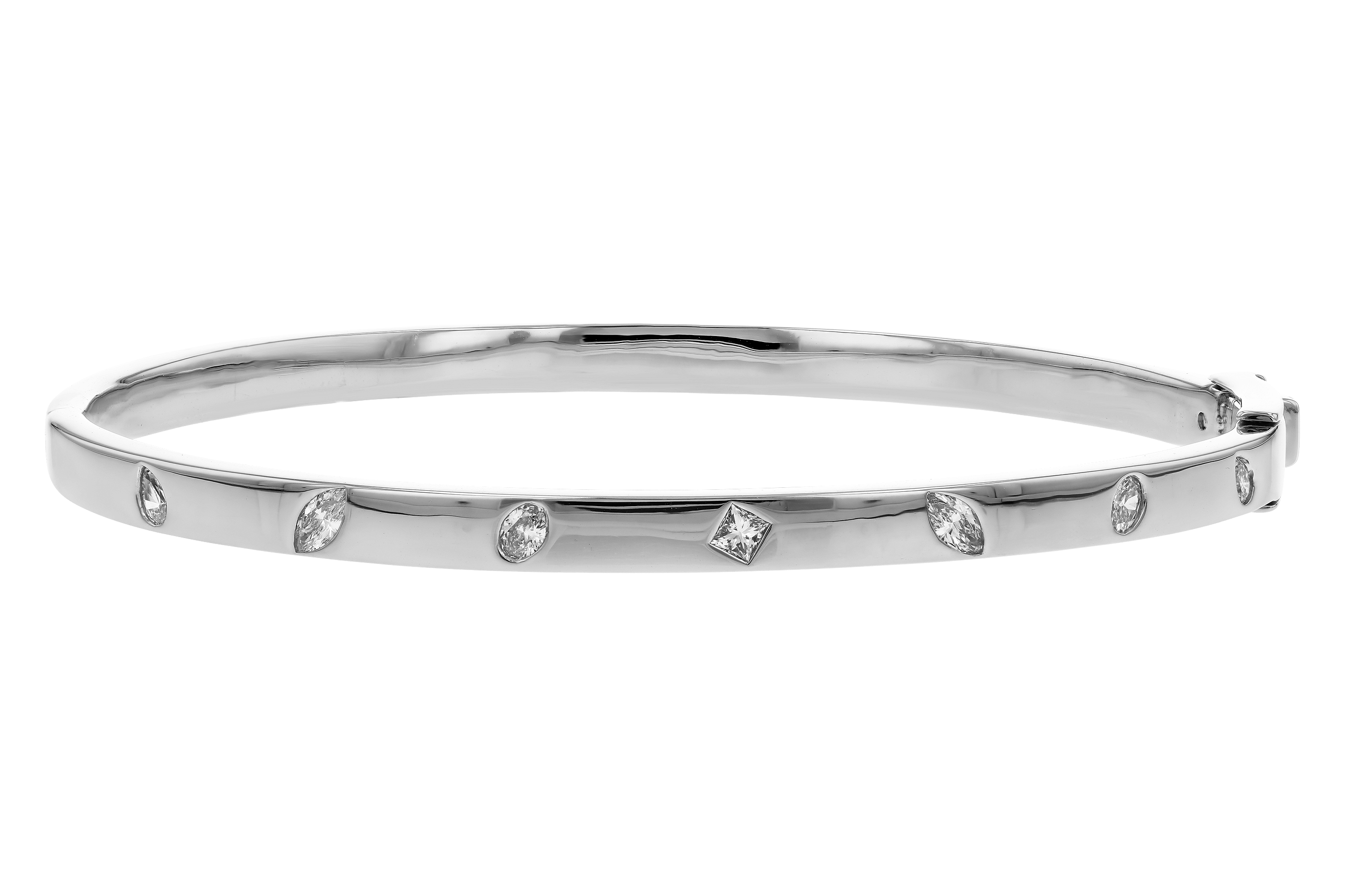 A282-97952: BANGLE .35 TW FANCY CUT DIAMONDS