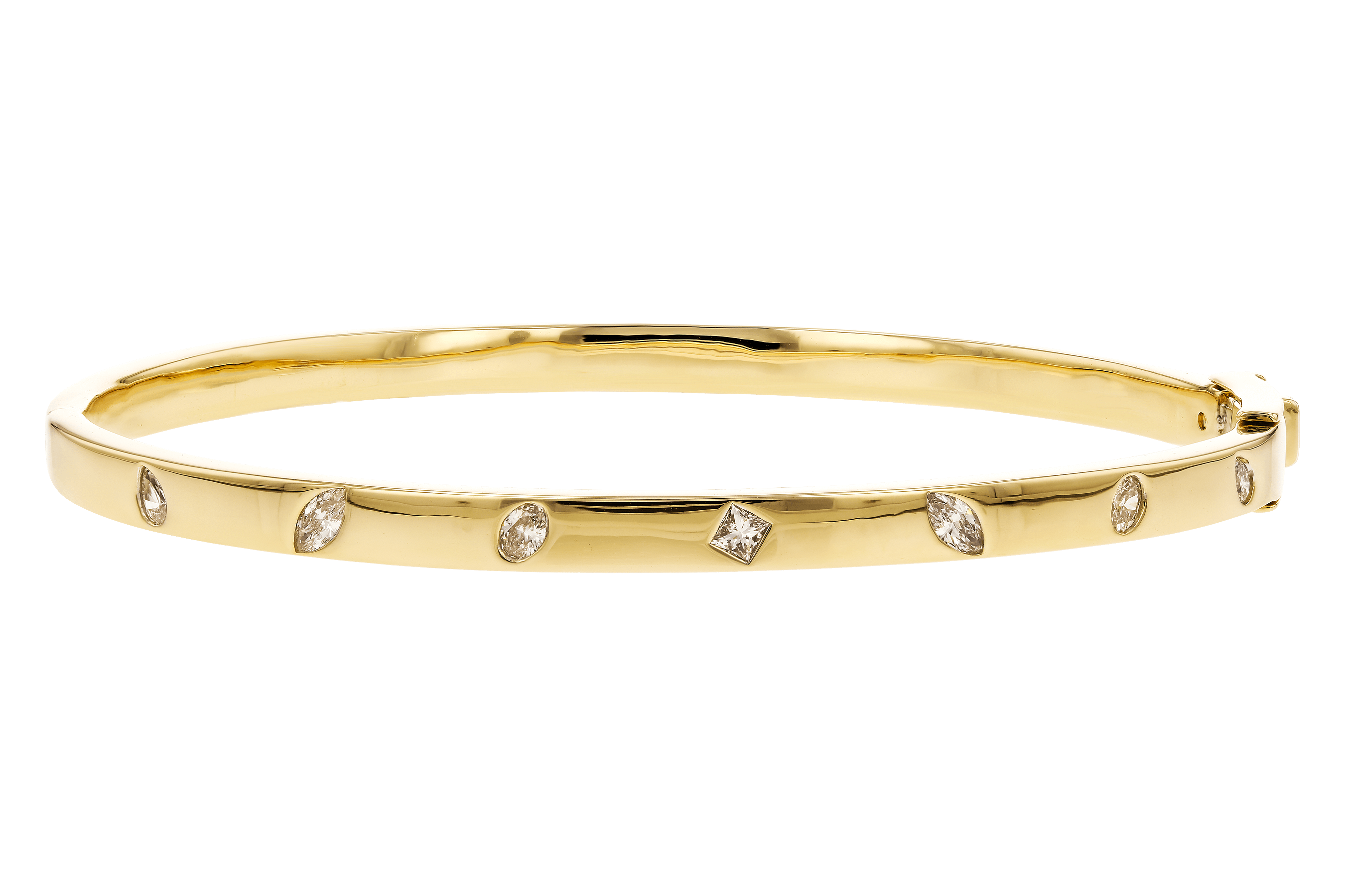 A282-97952: BANGLE .35 TW FANCY CUT DIAMONDS