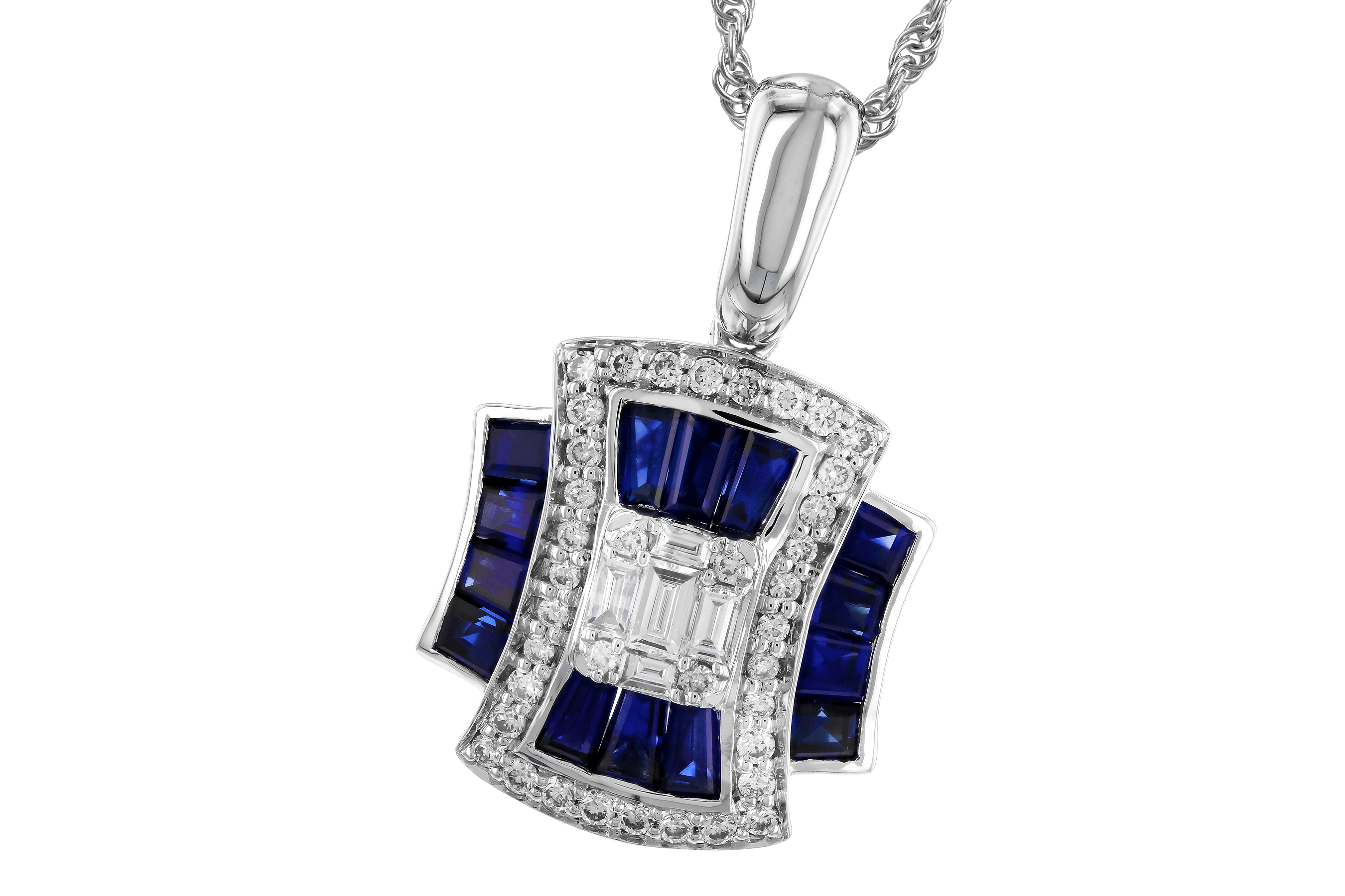 A282-98834: NECK .85 TW SAPPHIRE 1.10 TGW