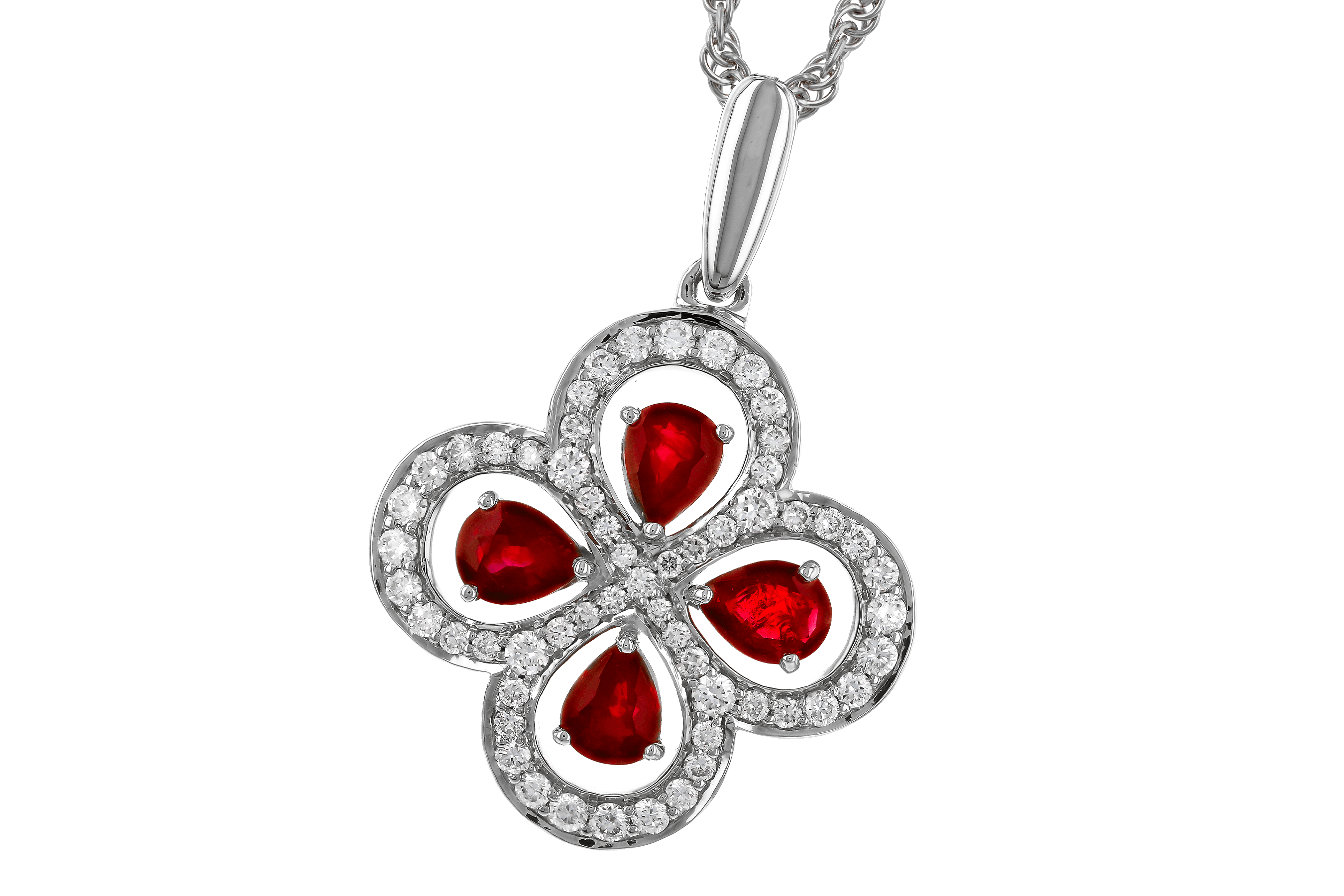 A283-84325: NECKLACE .68 RUBY TW .96 TGW