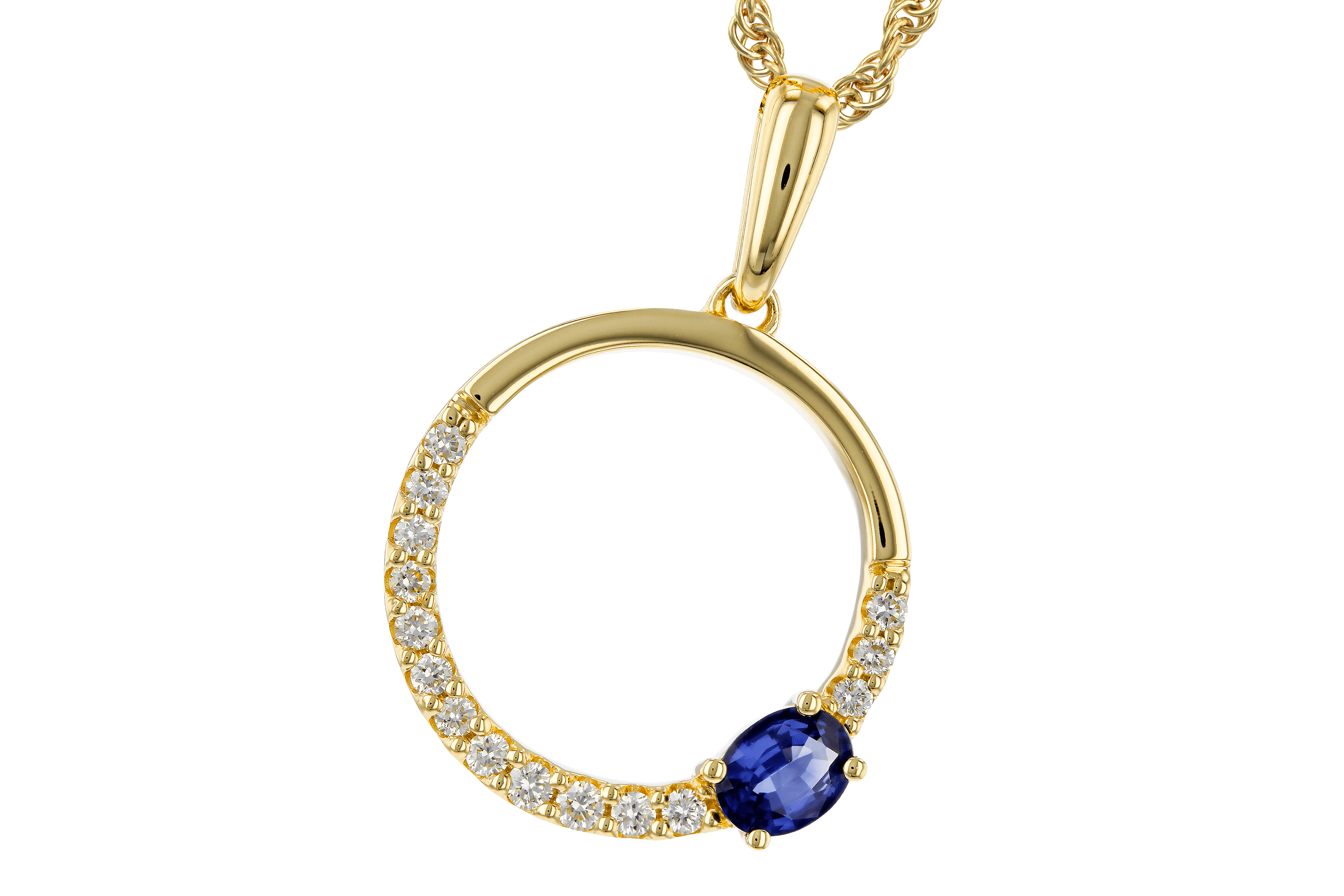 A283-85198: NECKLACE .28 SAPPHIRE .43 TGW