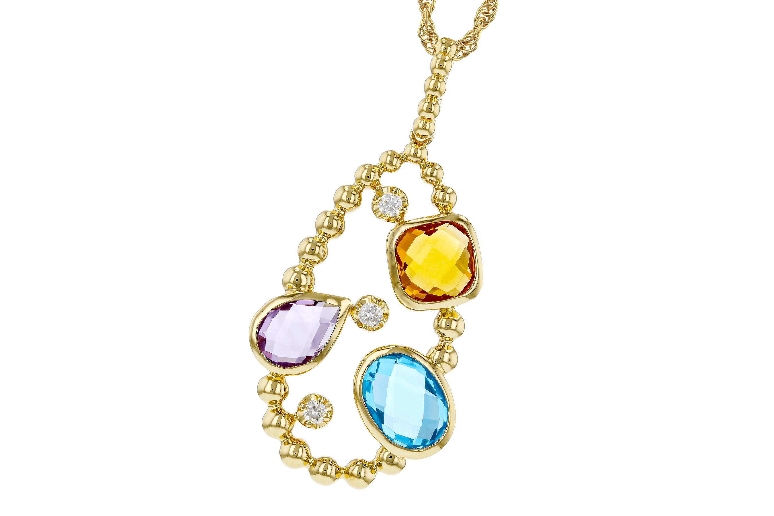A283-86134: NECKLACE 3.04 TW SEMI-PREC 3.14 TGW (BT,AMY,CIT)
