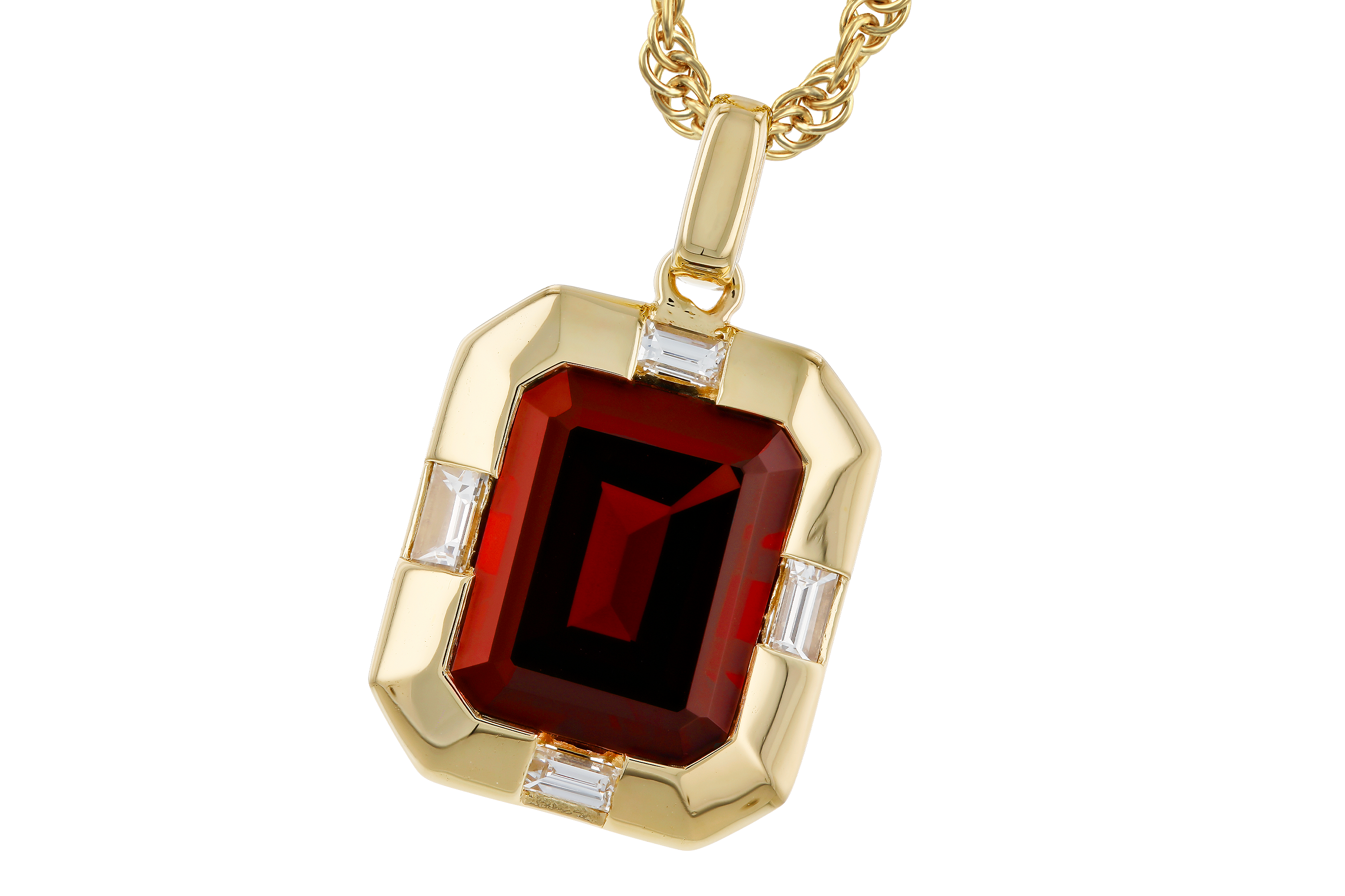A283-86152: NECKLACE 3.65 GARNET 3.82 TGW (10x8MM GAR)