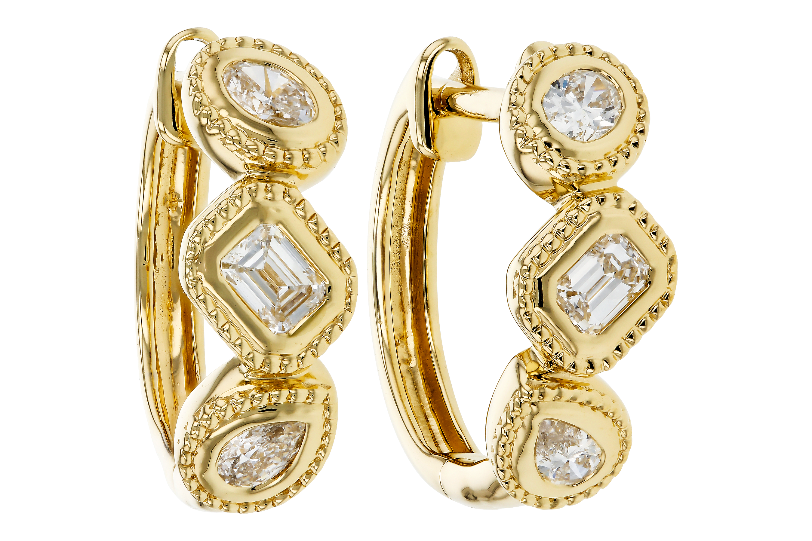 A283-89807: EARRINGS .42 TW FANCY CUT DIAS