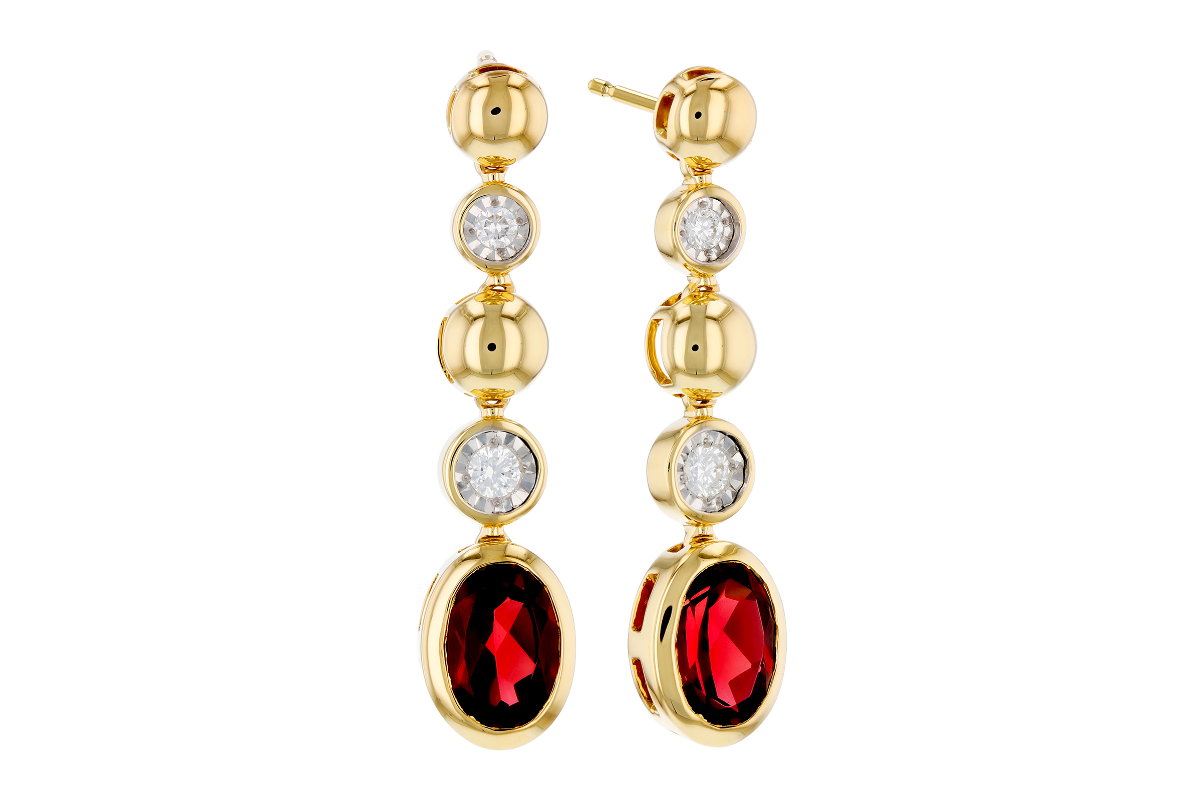 A284-74343: EARRINGS 1.76 TW GARNET 1.86 TGW
