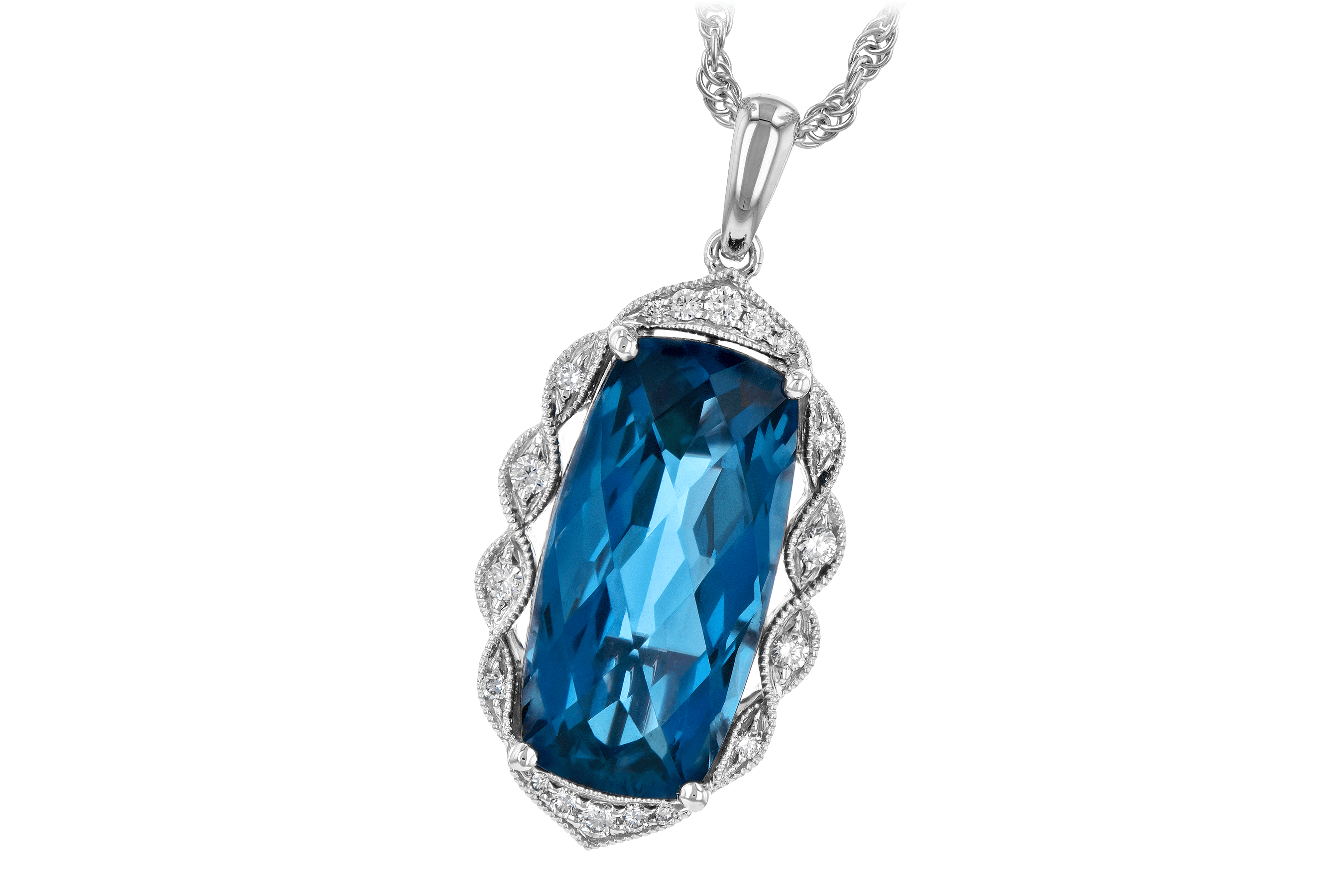 B199-28825: NECK 6.70 LONDON BLUE TOPAZ 6.81 TGW