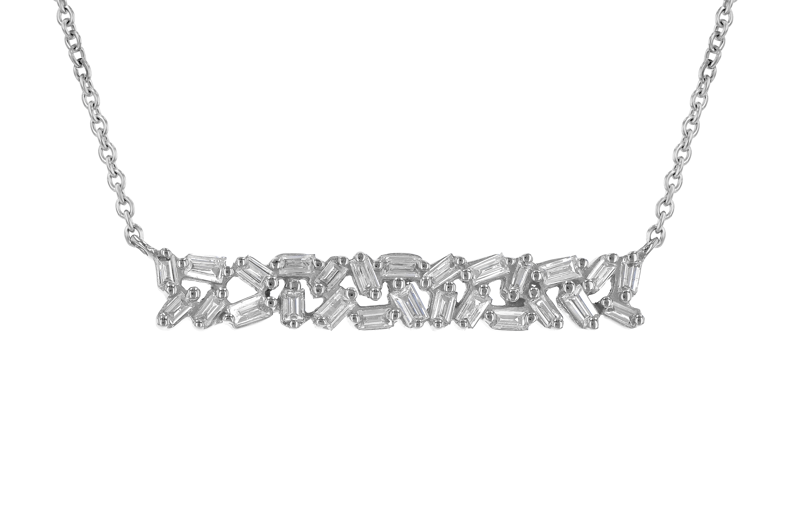 B199-32461: NECK .24 TW BAGUETTES