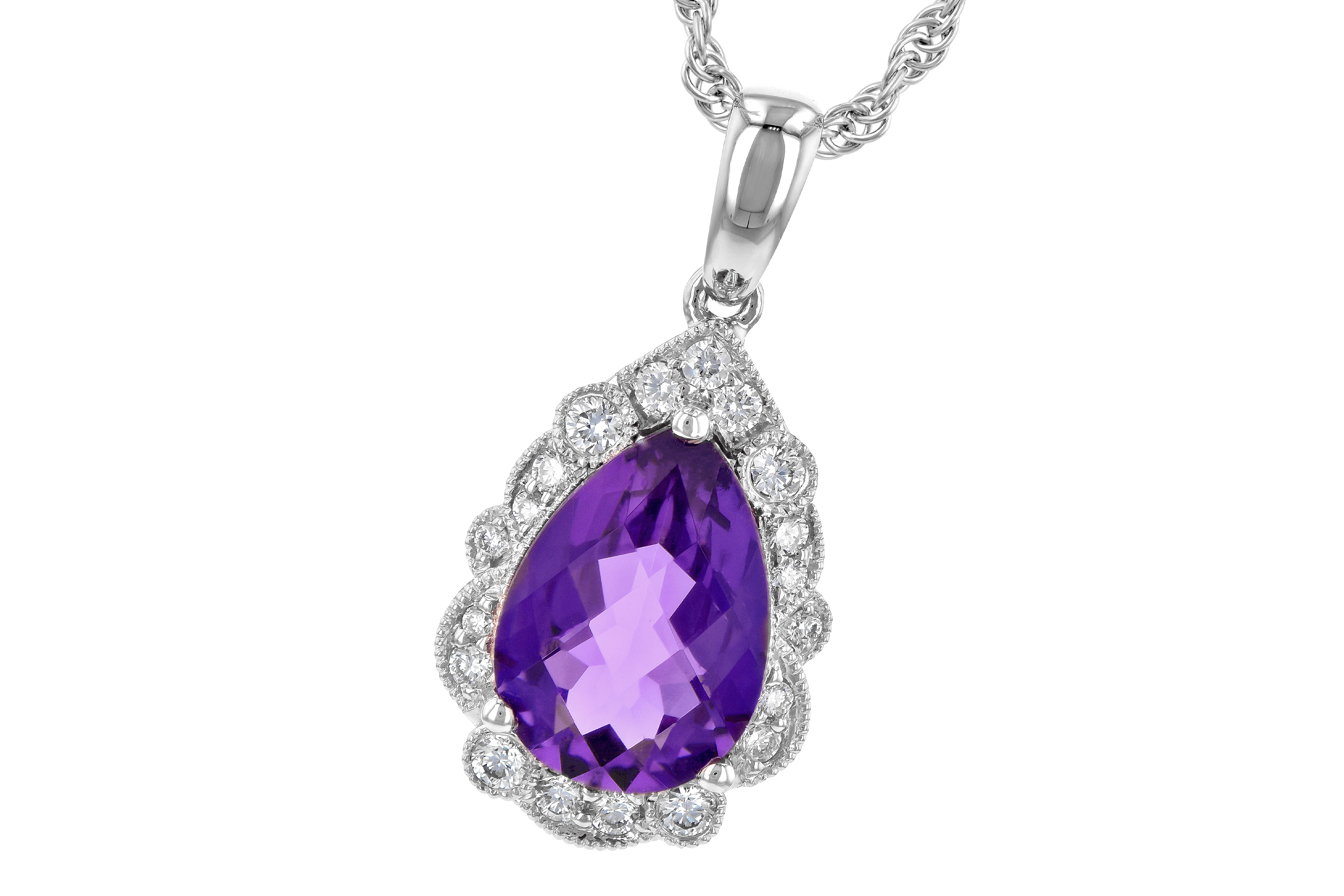 B199-35207: NECKLACE 1.53 AMETHYST 1.68 TGW