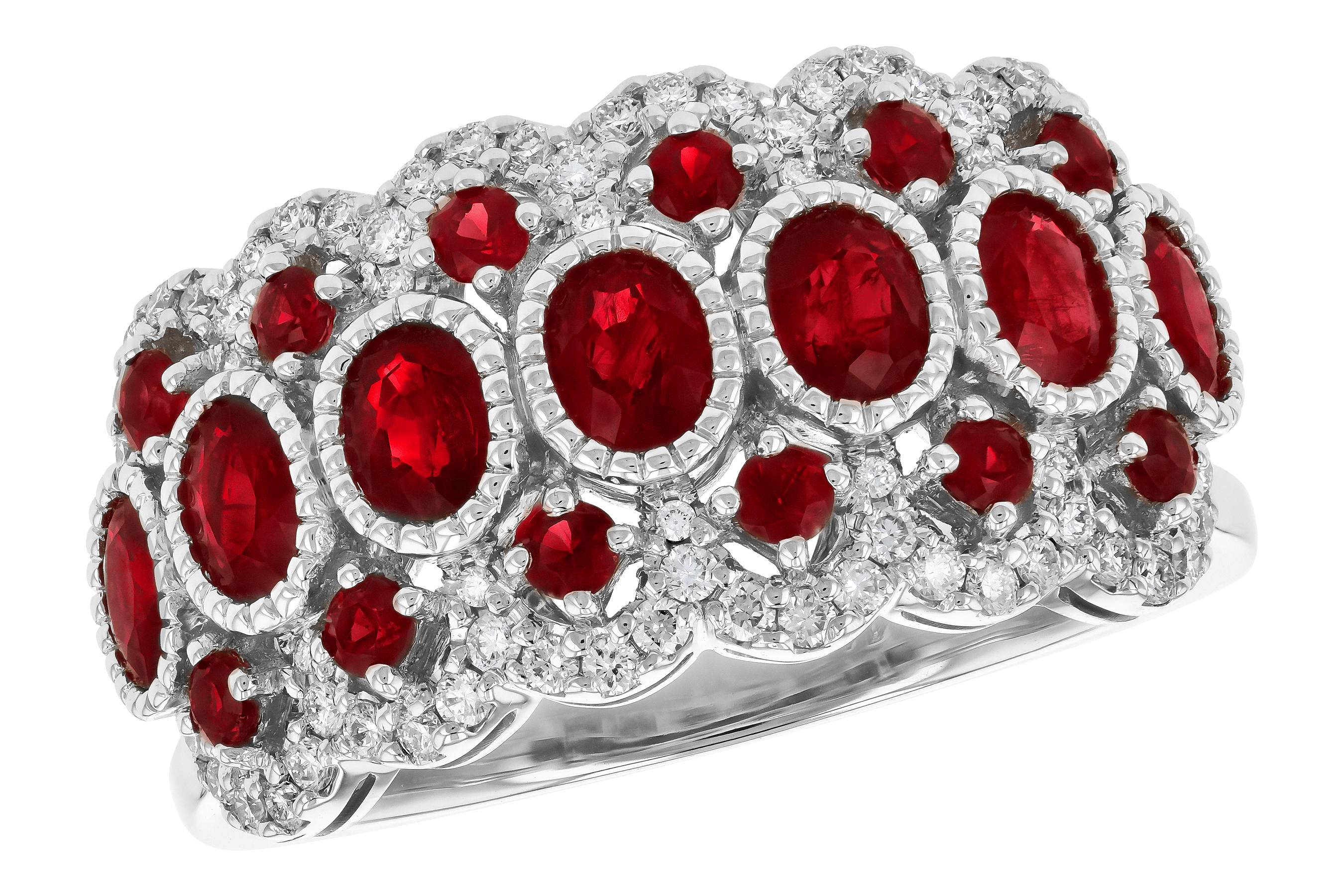 B282-03452: LDS WED RG 1.90 TW RUBY 2.15 TGW