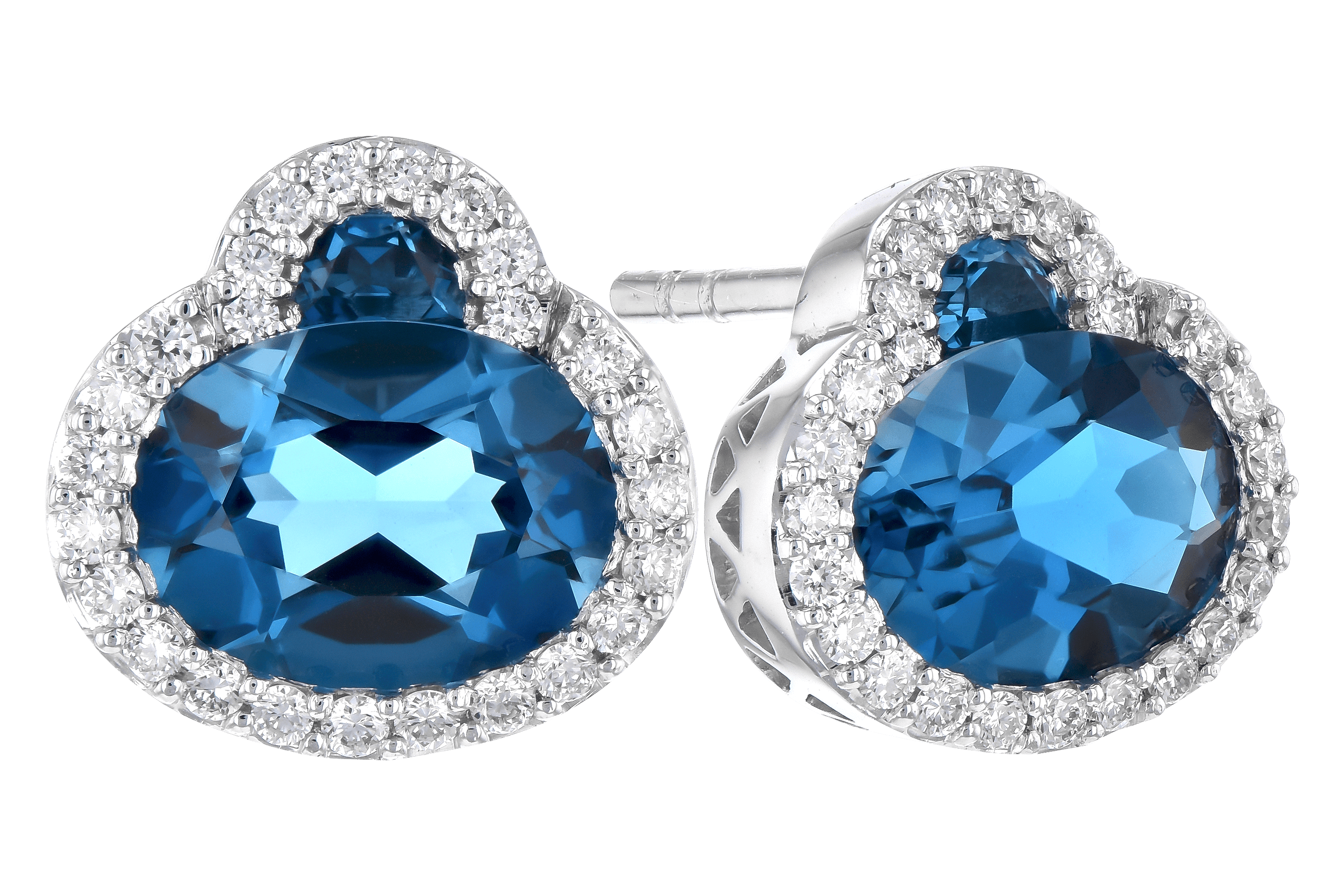 B282-07034: EARR 2.60 TW LONDON BLUE TOPAZ 2.81 TGW