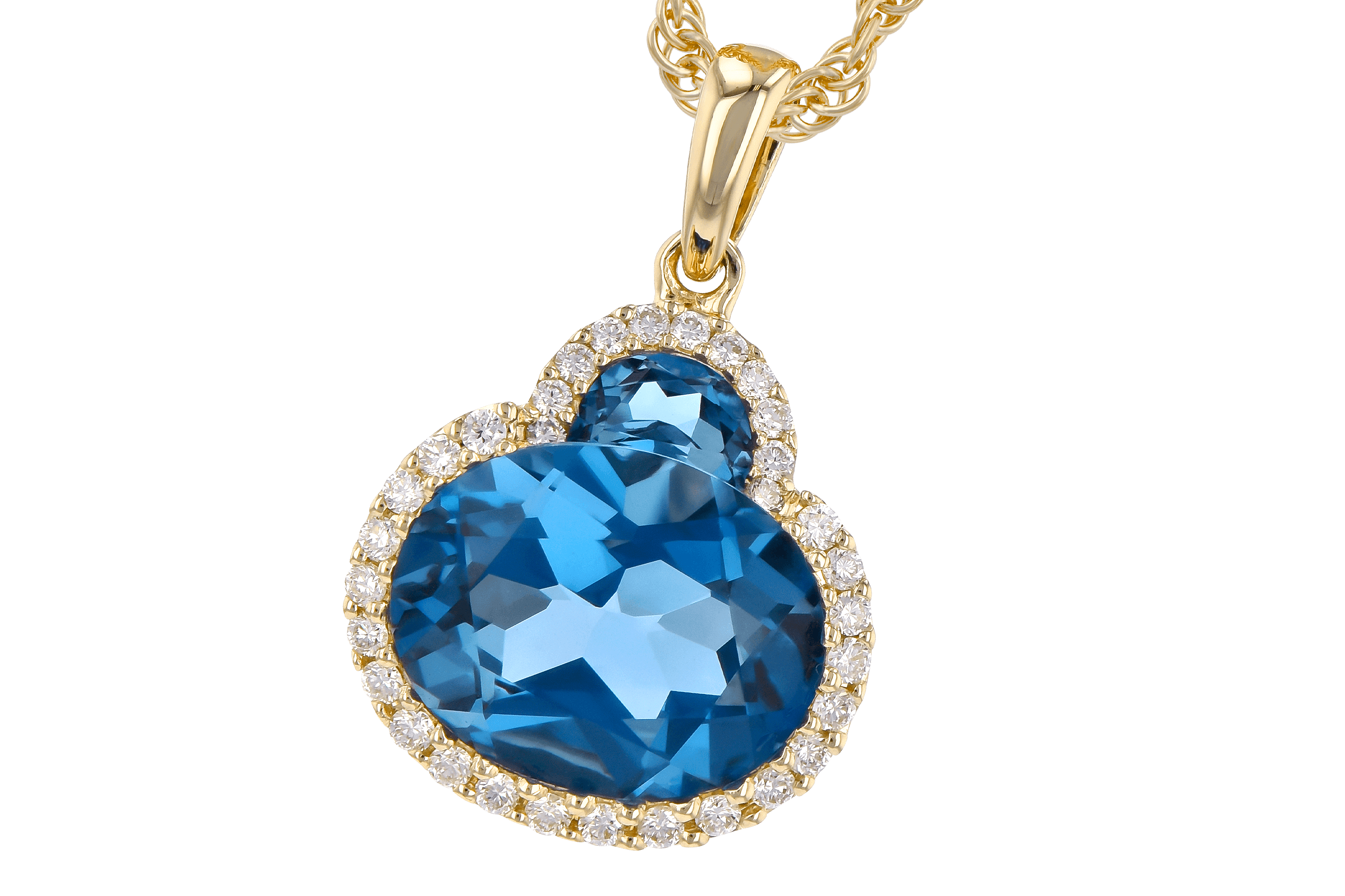 B282-07079: NECK 2.86 LONDON BLUE TOPAZ 3.00 TGW (10X8 OVAL)