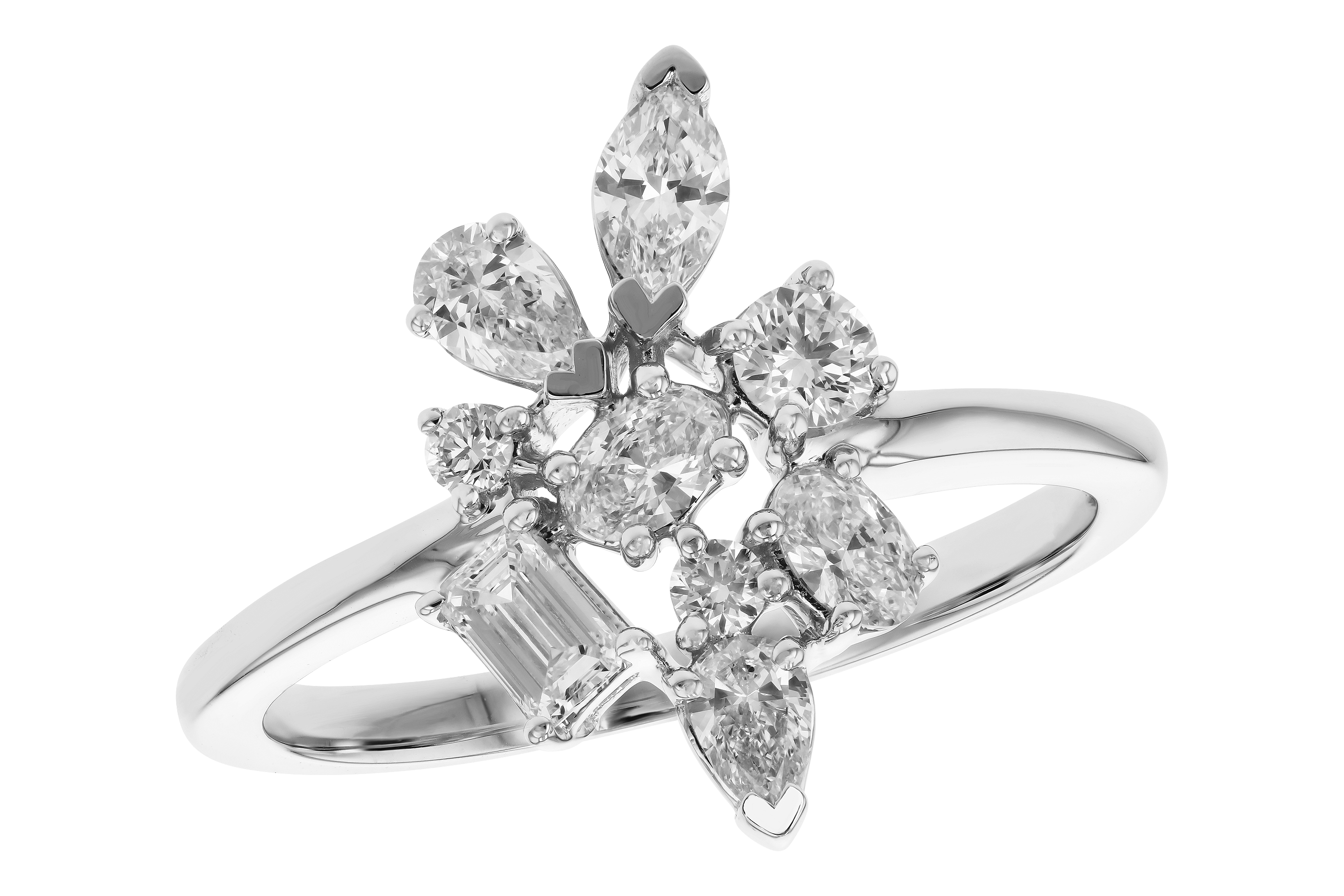 B282-98907: LDS DIA RG .75 TW FANCY CUT DIAMONDS