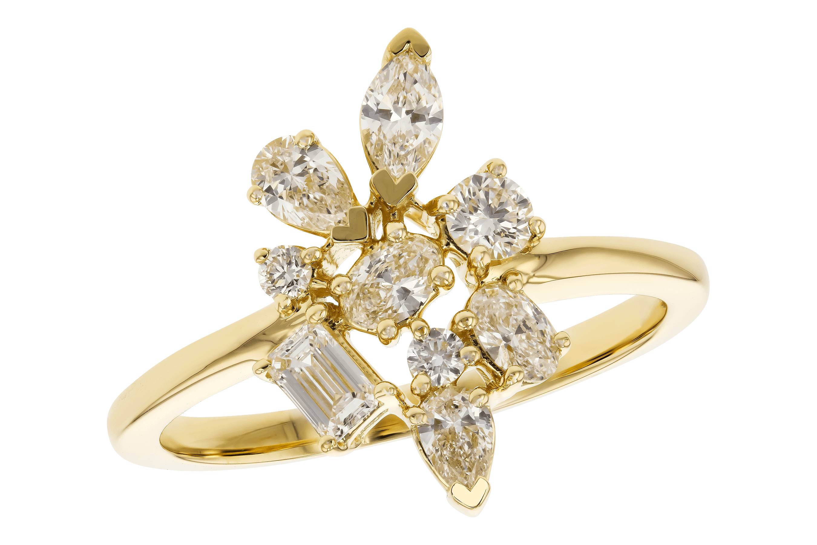B282-98907: LDS DIA RG .75 TW FANCY CUT DIAMONDS