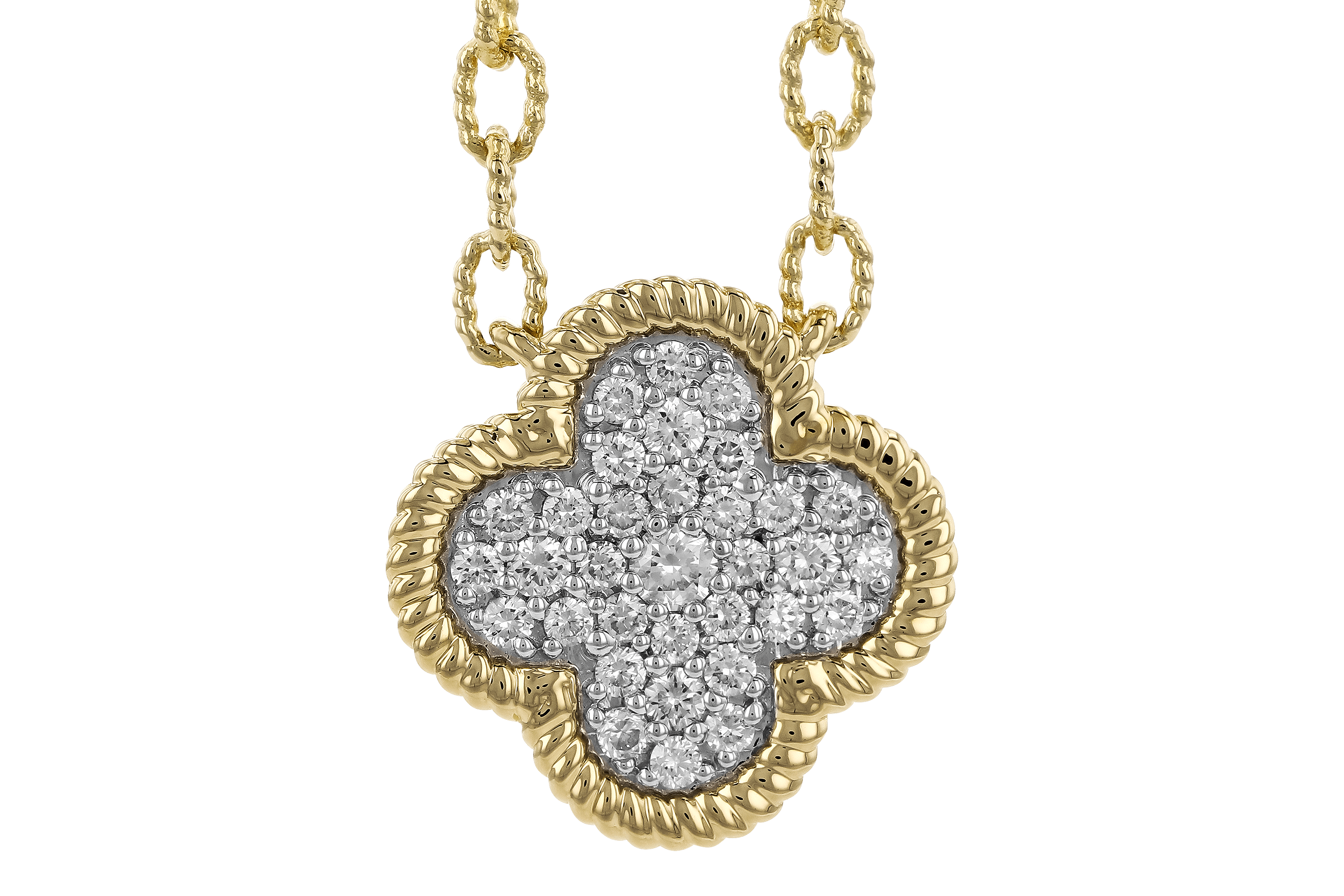 B282-99779: NECKLACE .32 TW (18")