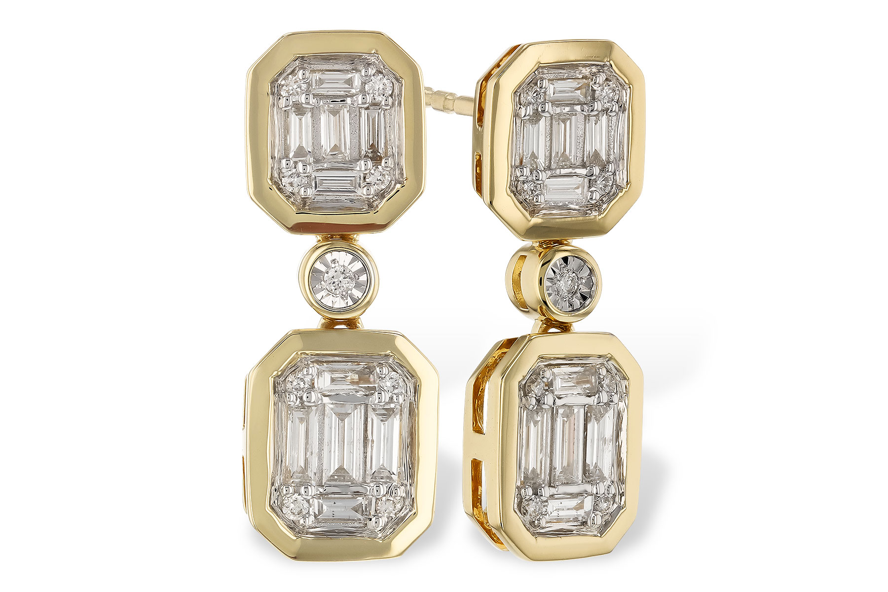 B283-82516: EARRINGS .38 BAG .45 TW