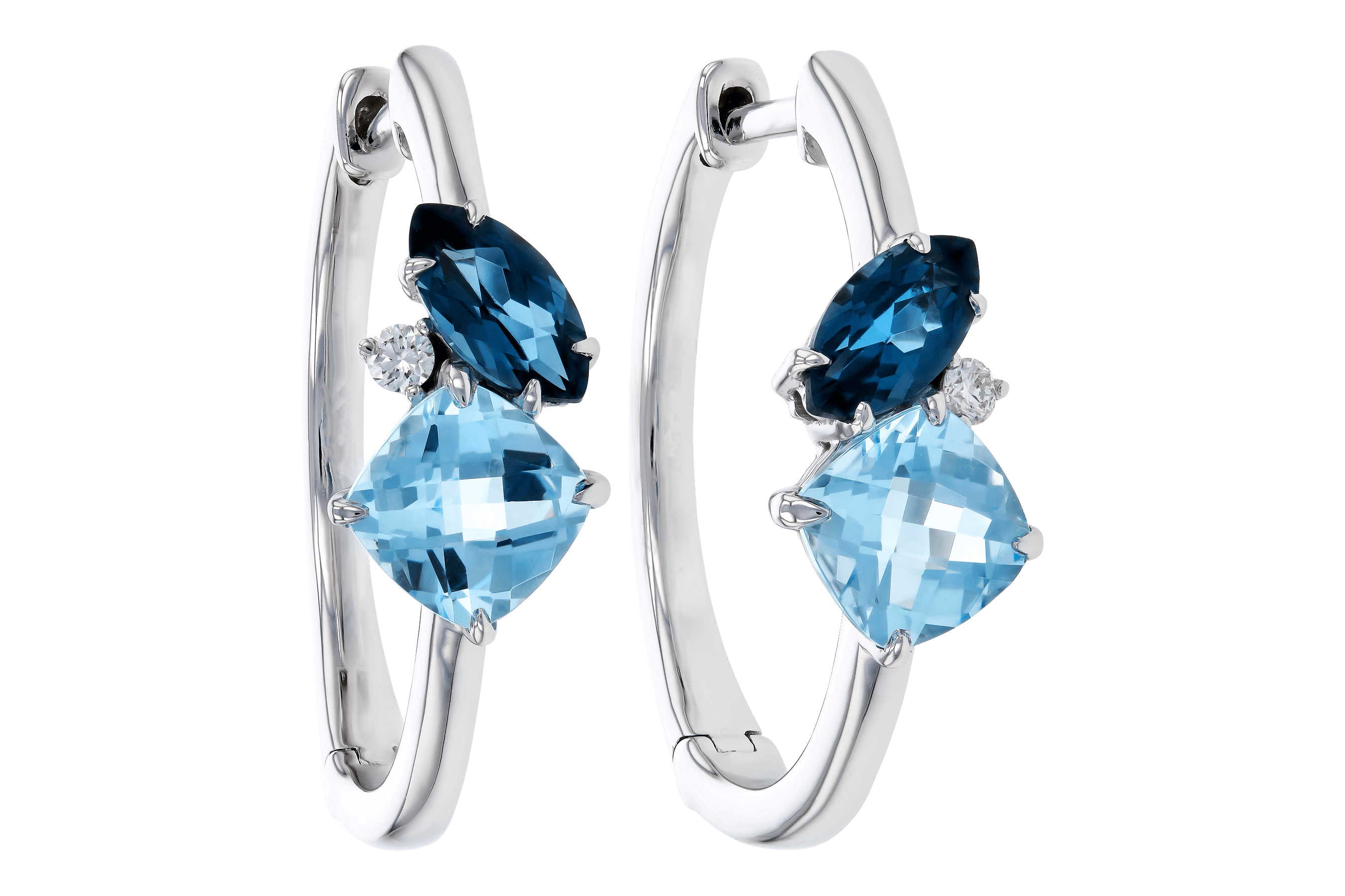 B283-86098: EARRINGS 1.82 TW BLUE TOPAZ 1.86 TGW