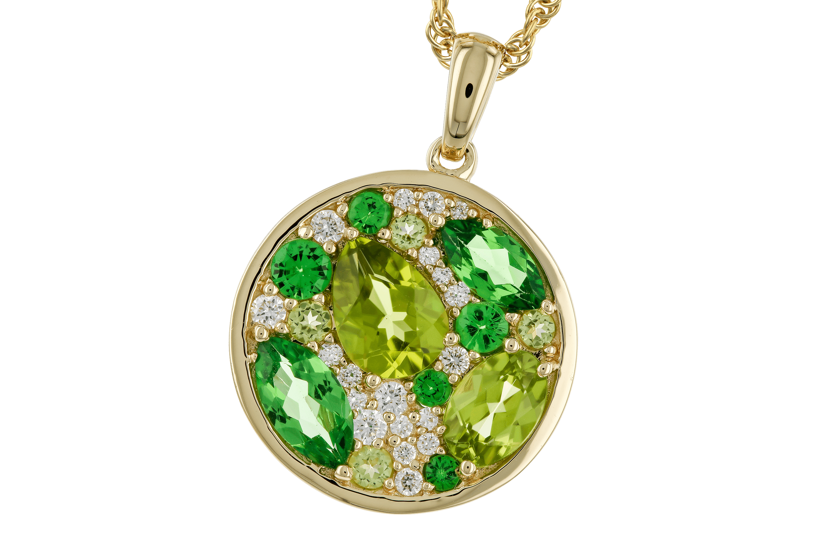 B283-86116: NECK 2.20 TW SEMI-PRECIOUS (TSAV, PER) 2.37 TGW