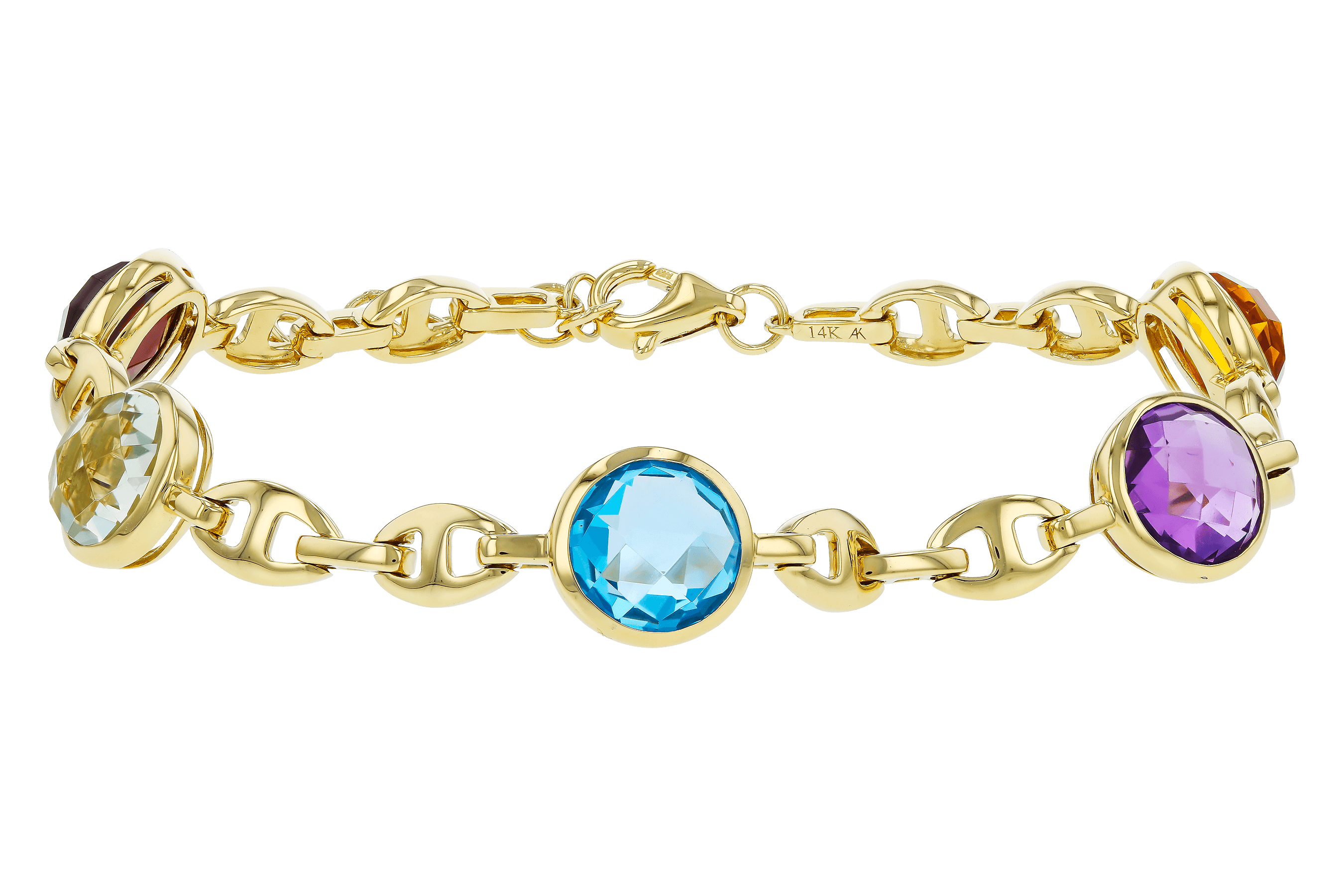 B283-86134: BRACELET 7.09 TW SEMI-PREC (GT,CIT,AMY,G.AMY,BT)