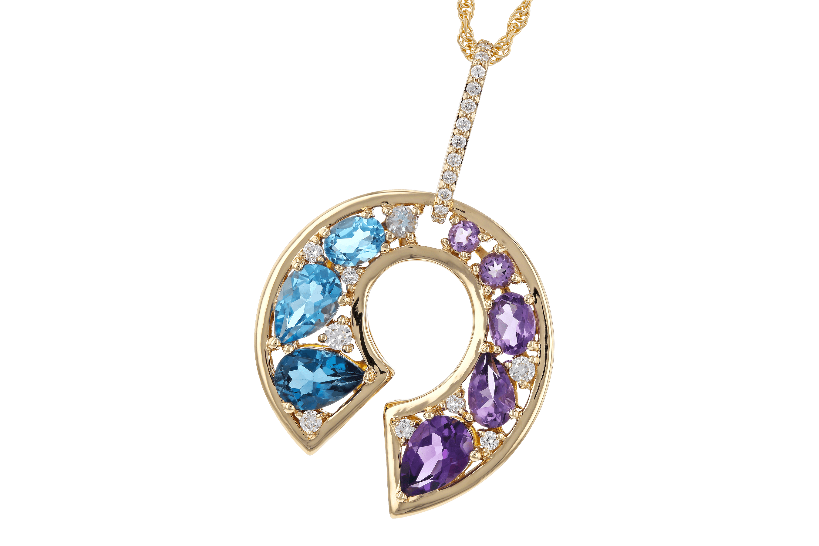 B283-86143: NECKLACE 1.77 SEMI-PREC (AMY & BT) 1.90 TGW