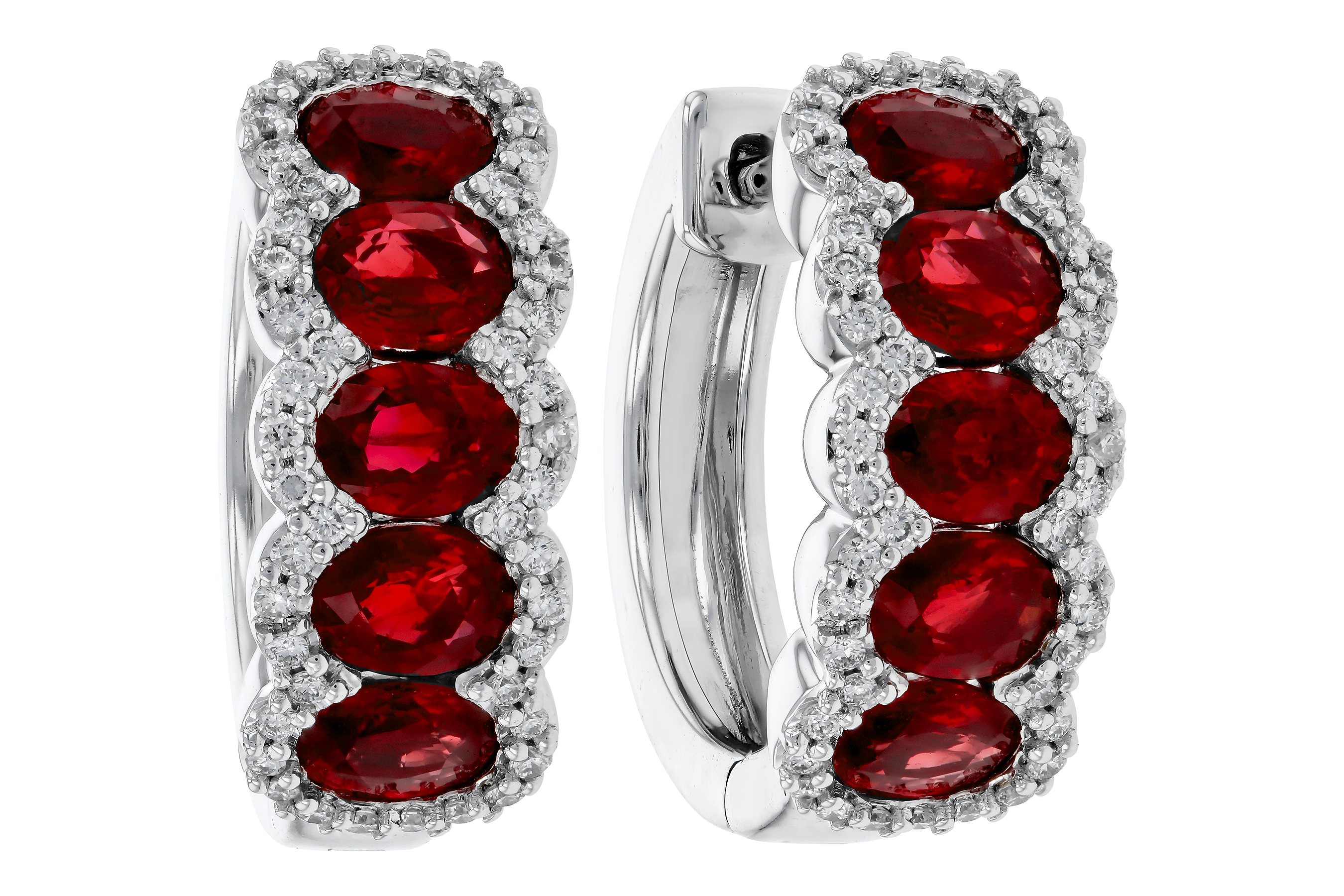 B283-88907: EARRINGS 2.20 TW RUBY 2.45 TGW