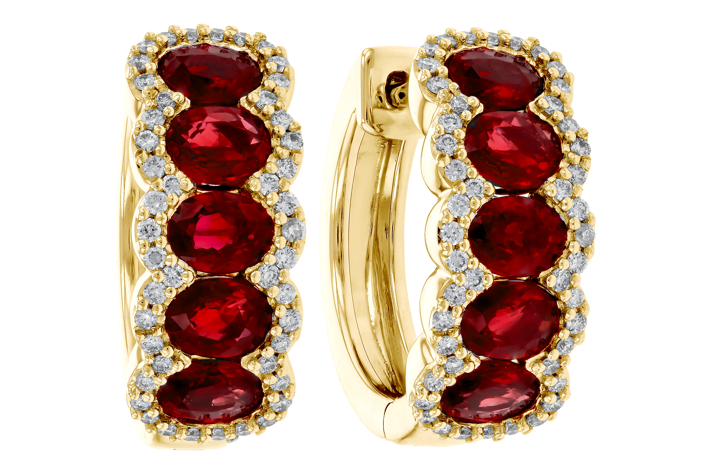 B283-88907: EARRINGS 2.20 TW RUBY 2.45 TGW