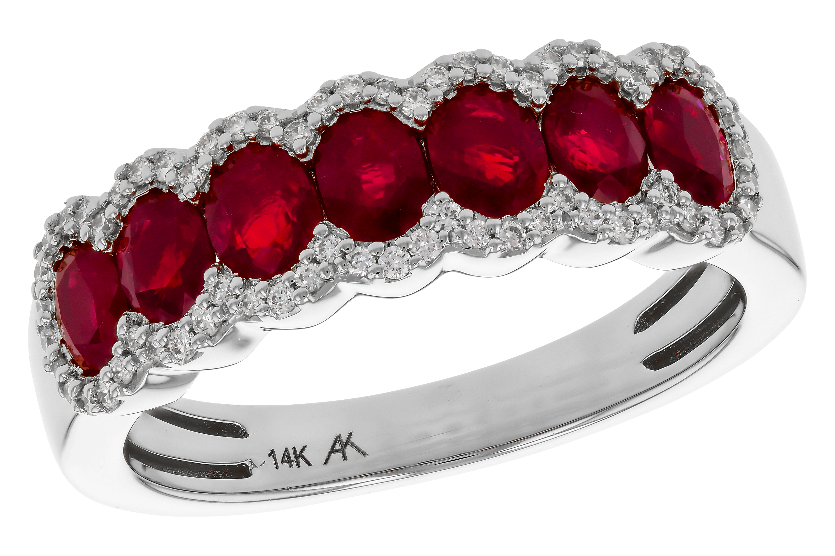 B283-89743: LDS WED RG 1.40 TW RUBY 1.57 TGW