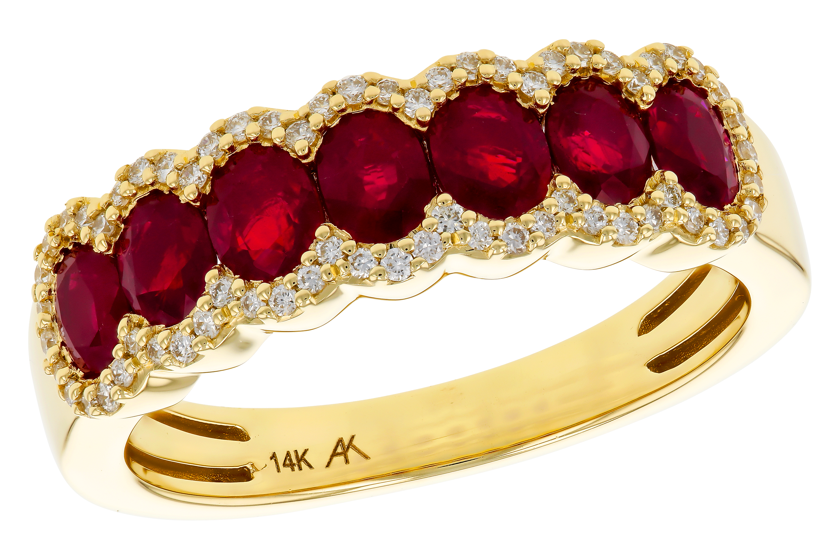 B283-89743: LDS WED RG 1.40 TW RUBY 1.57 TGW