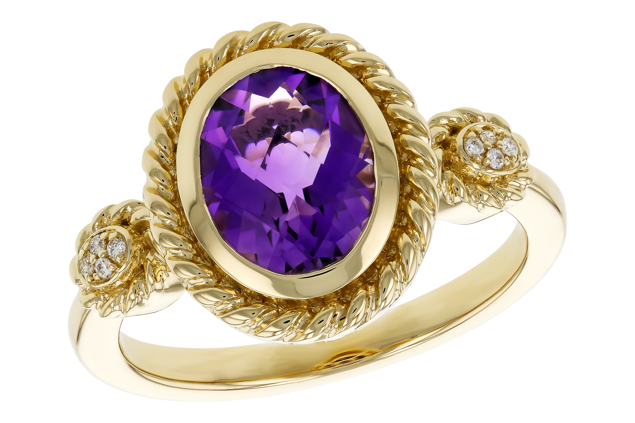 B283-90670: LDS RG 1.38 AMETHYST 1.40 TGW (9x7MM AMY)