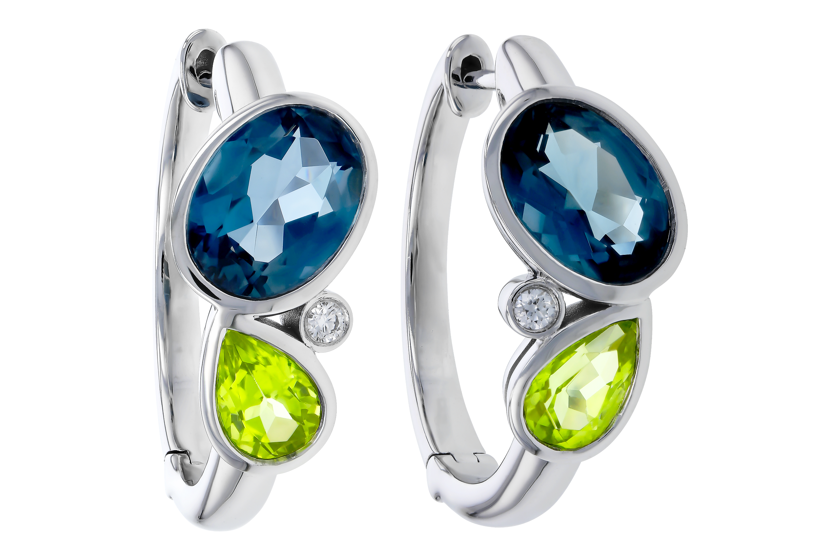 B283-90698: EARRINGS 2.97 SEMI-PREC (PER,LBT) 3.00 TGW