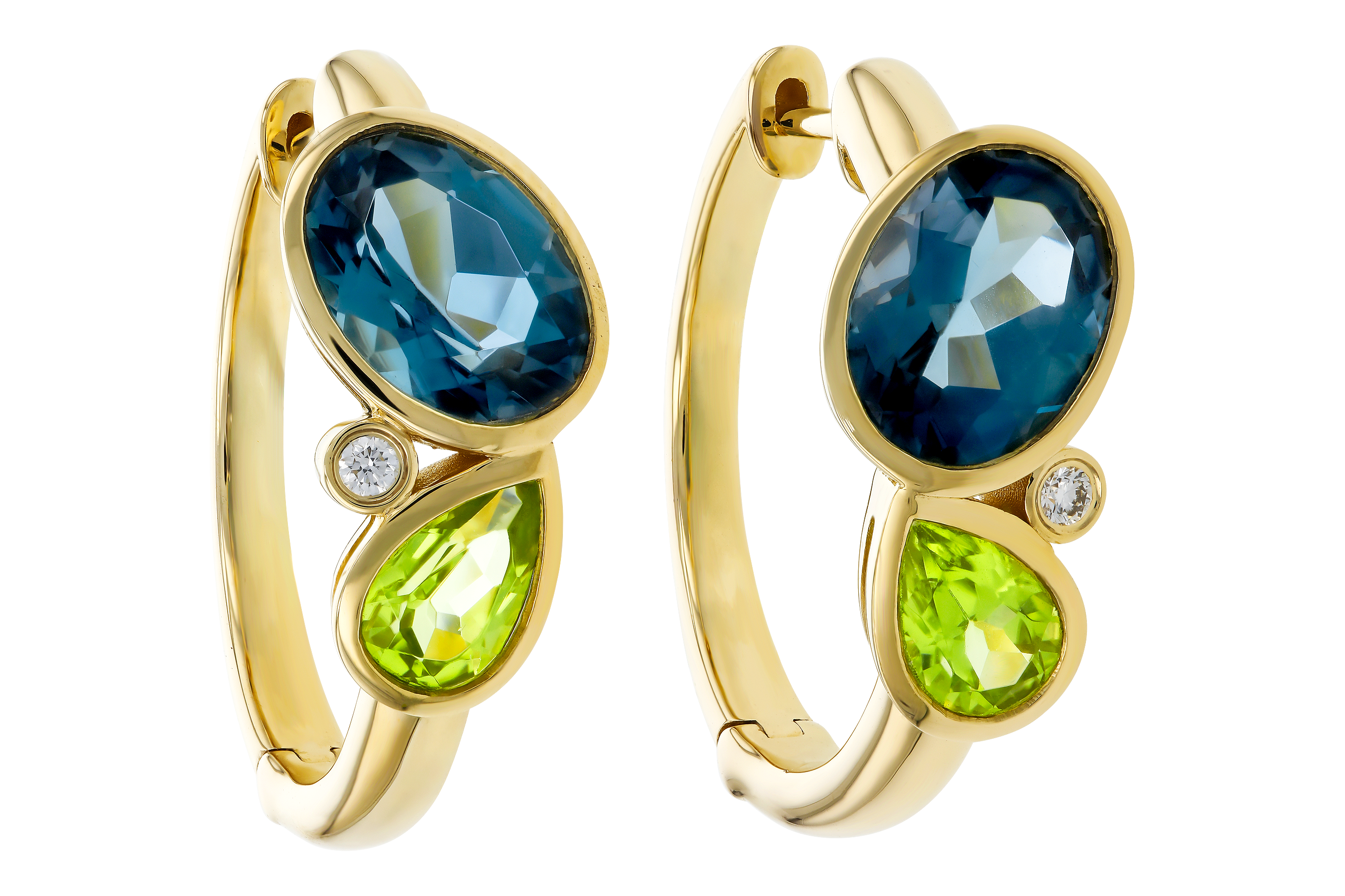 B283-90698: EARRINGS 2.97 SEMI-PREC (PER,LBT) 3.00 TGW