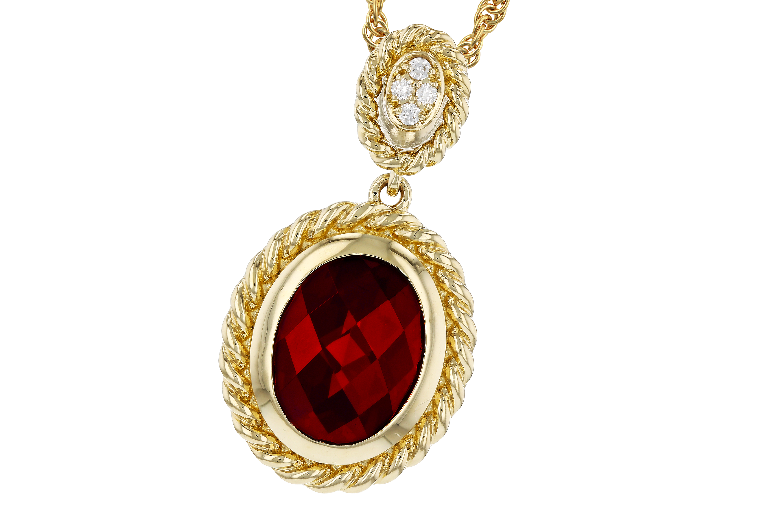 B284-73407: NECKLACE 2.10 GARNET 2.12 TGW (9x7MM GAR)