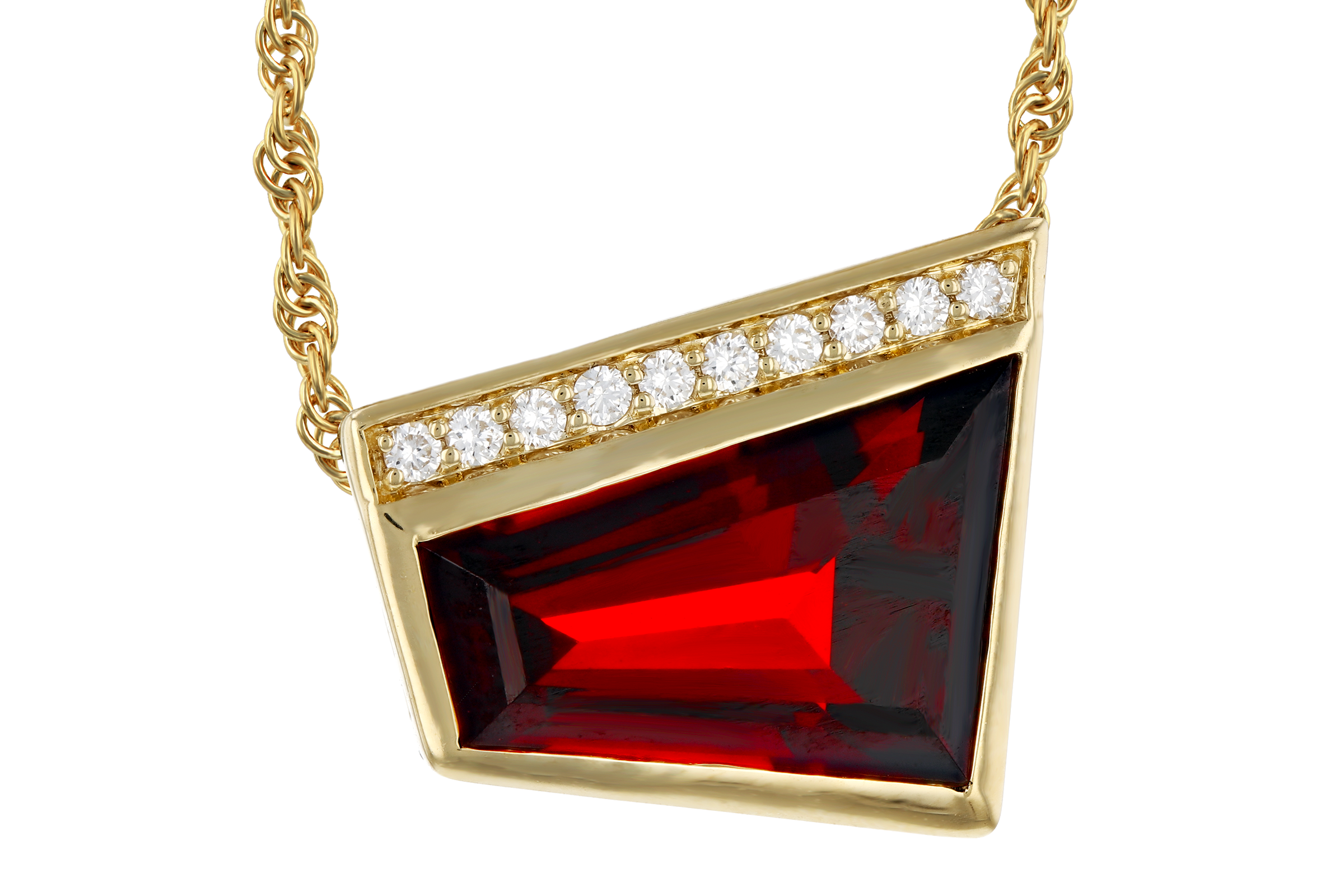 B284-75243: NECKLACE 3.92 GARNET 4.00 TGW