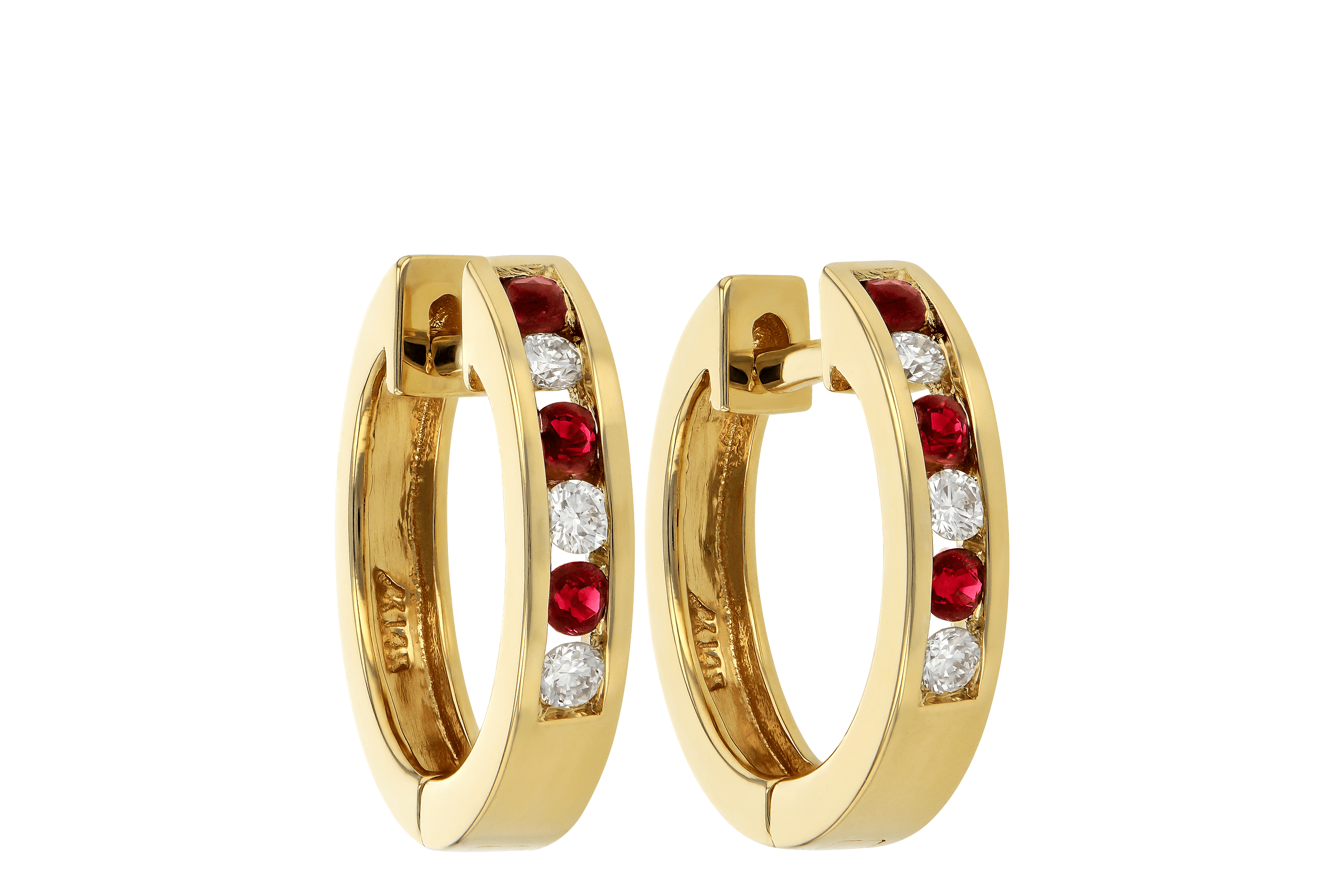 C010-21552: EARRINGS .16 RUBY .26 TGW