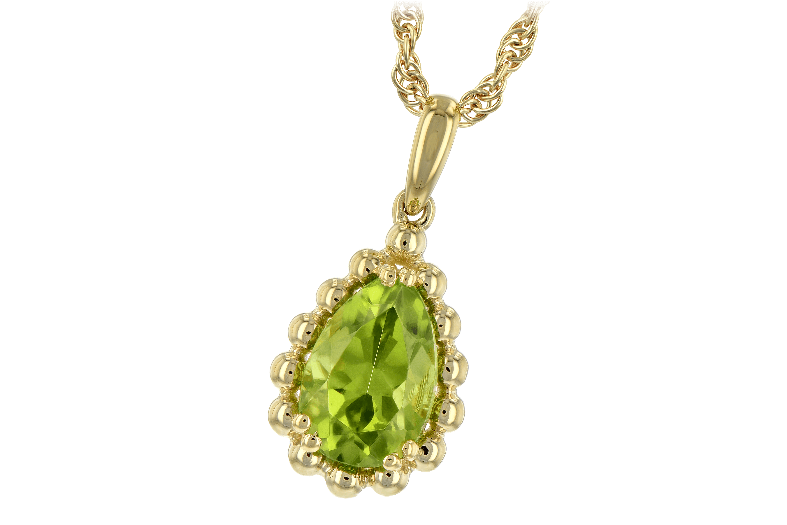 C198-40716: NECKLACE 1.30 CT PERIDOT