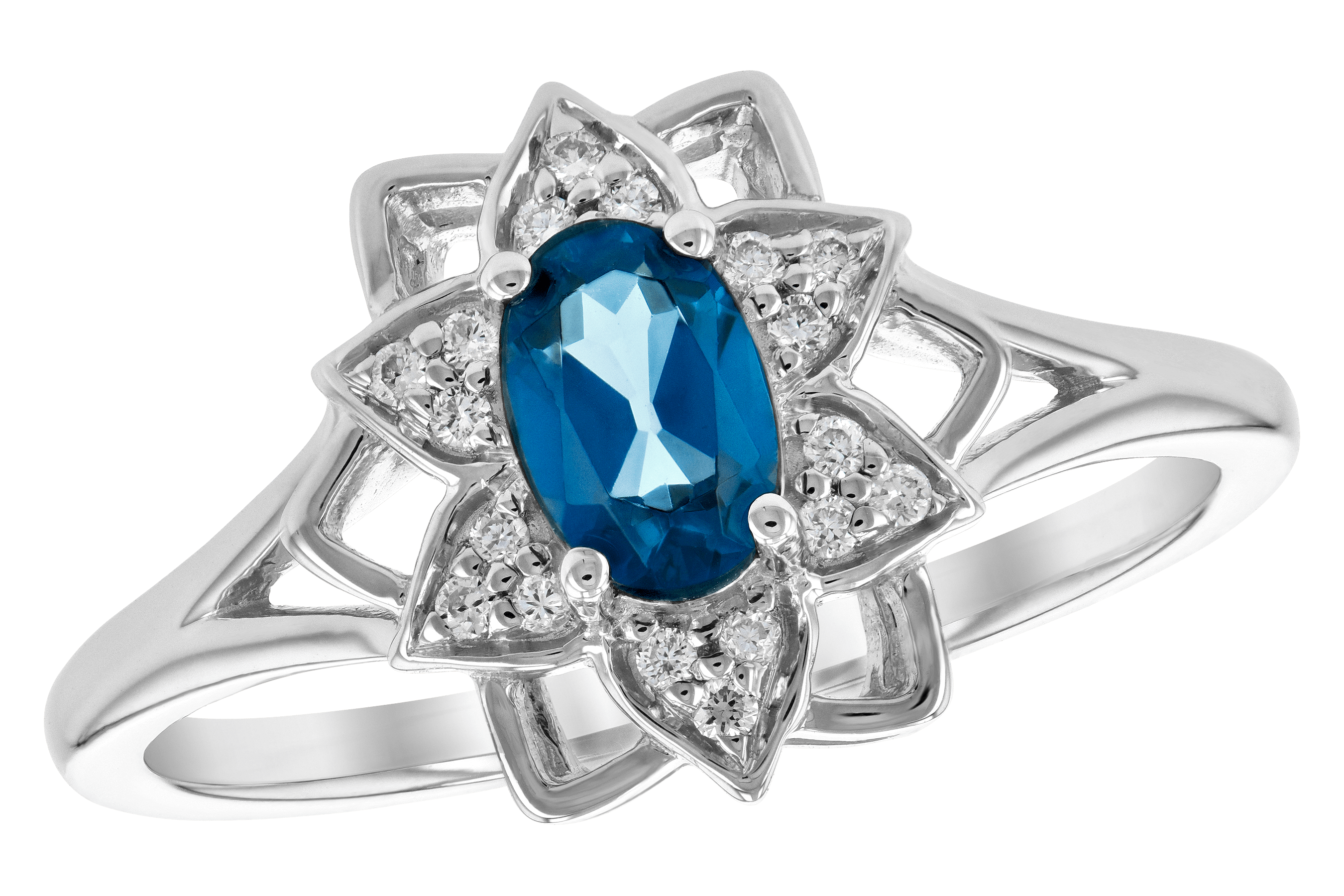 C198-43379: LDS DIA RG .47 BLUE TOPAZ .56 TGW