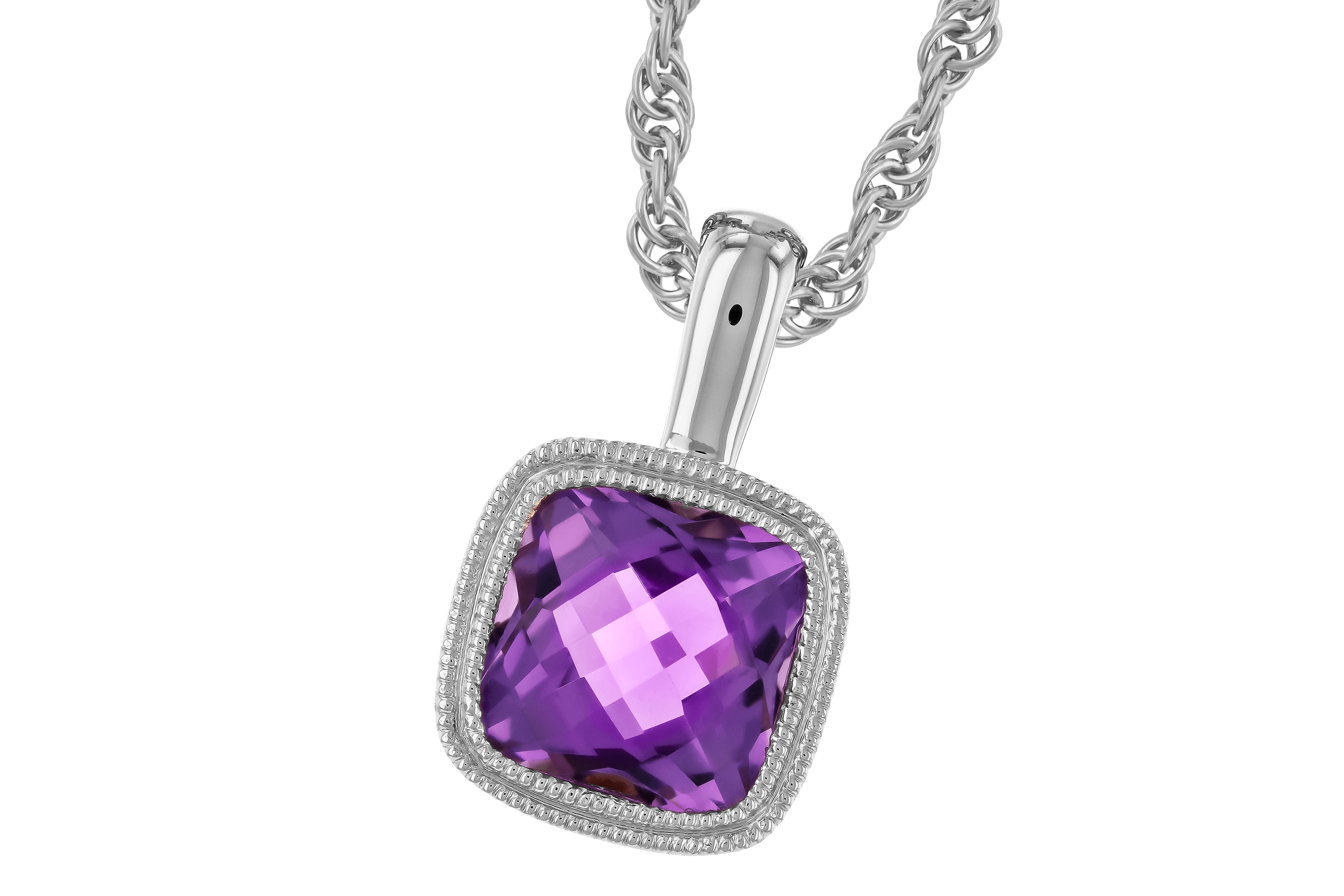 C282-97916: NECKLACE .82 AMETHYST