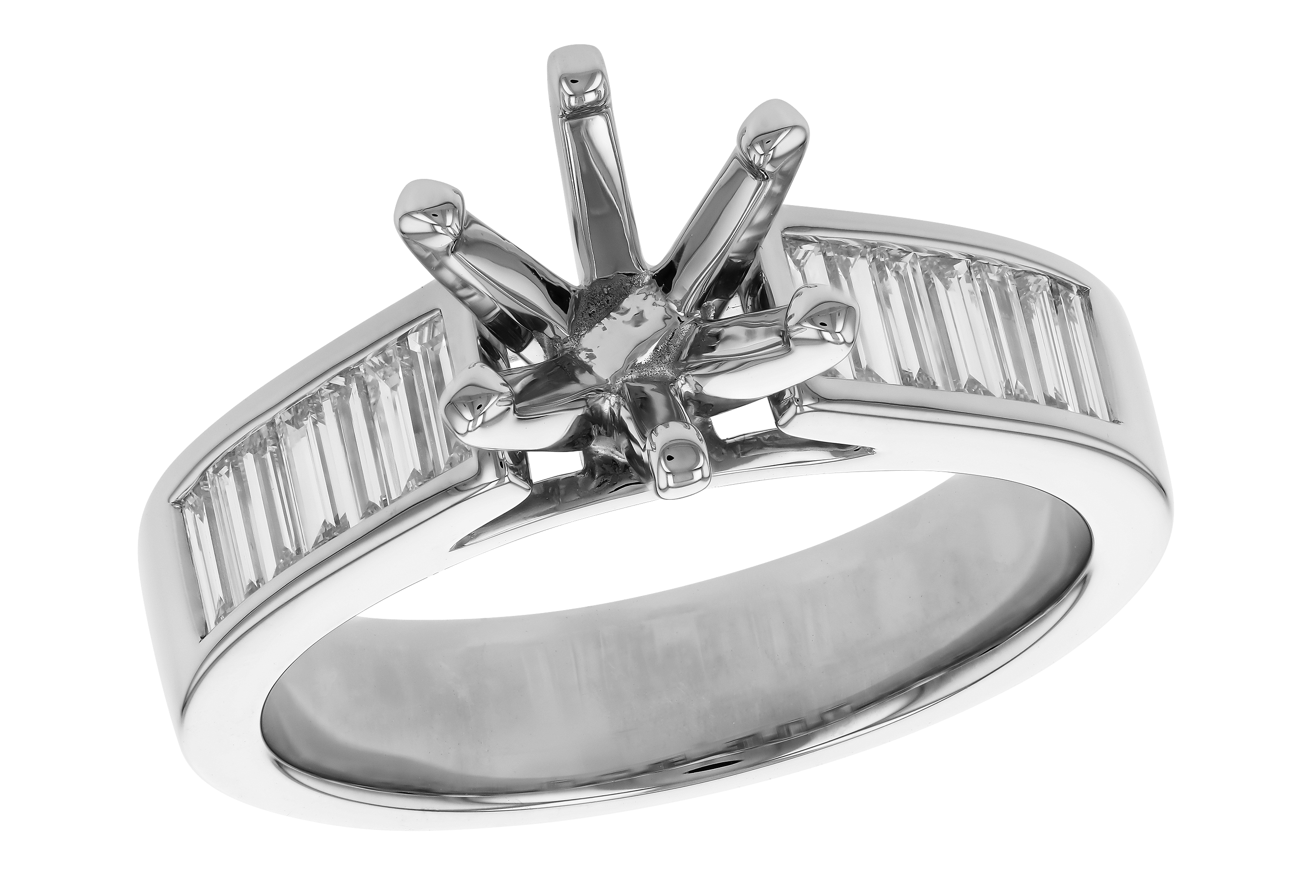 C283-82516: LDS SEMI DIA RG .50 TW BAGUETTES