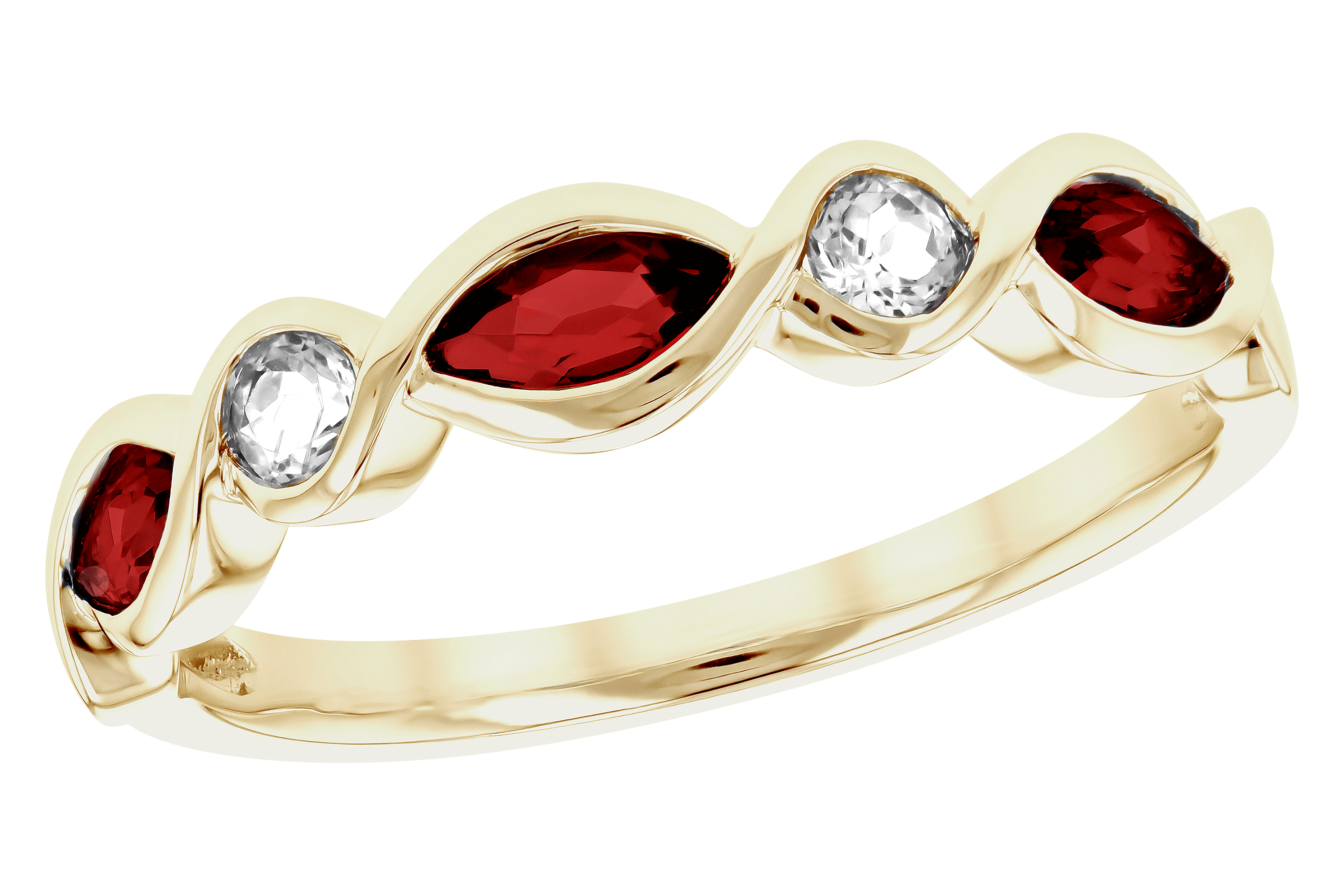C283-83407: LDS RG .52 TW GARNET .64 TGW