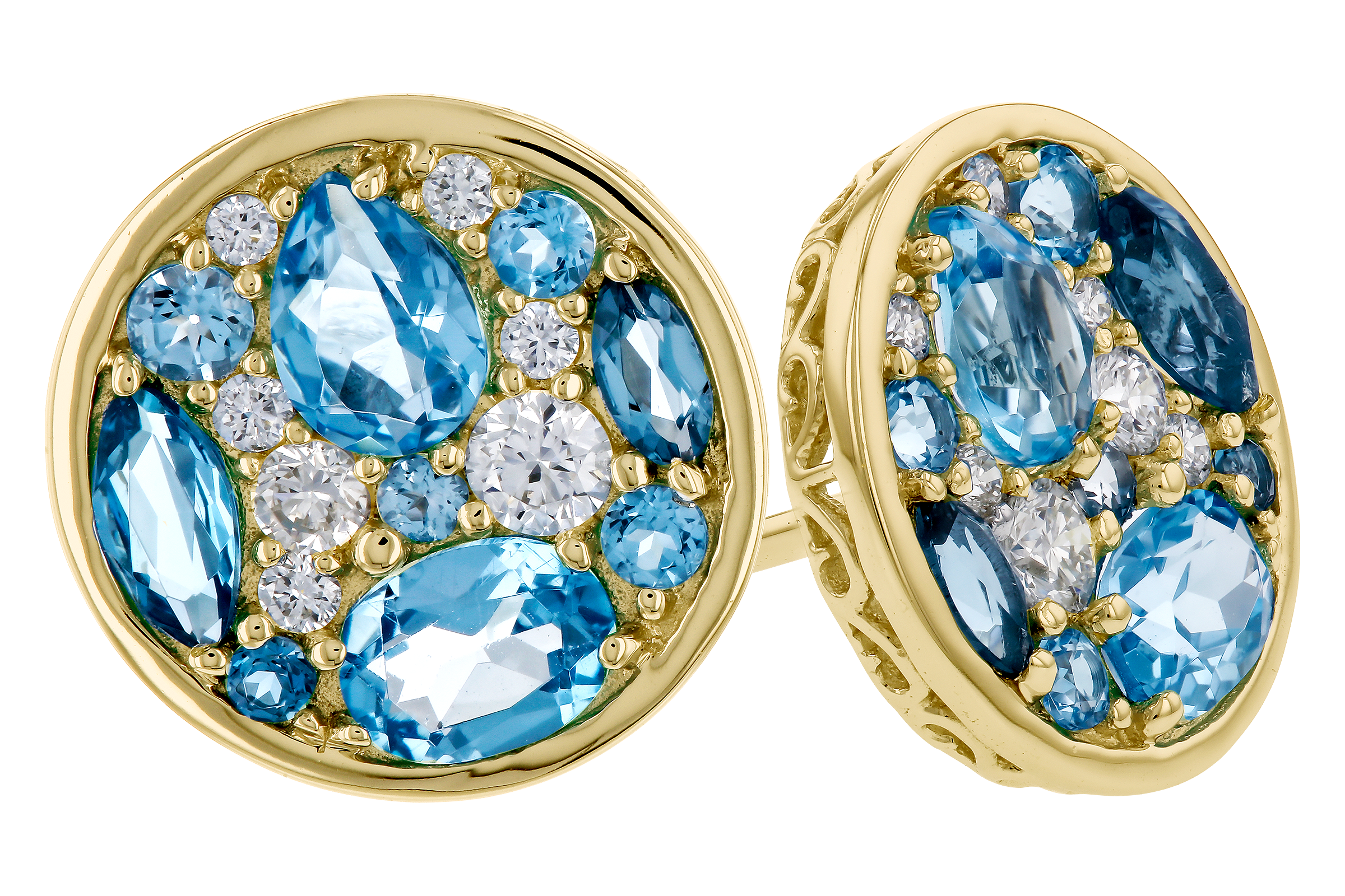 C283-86125: EARRINGS 1.02 TW BLUE TOPAZ 1.18 TGW
