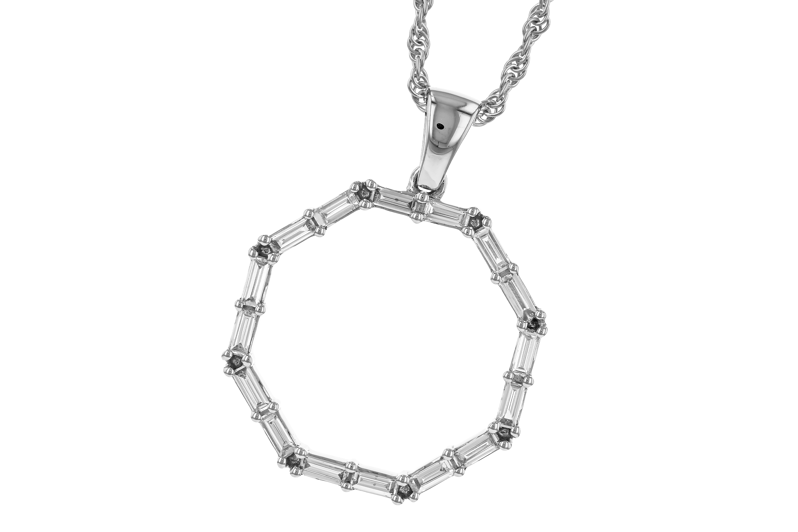 C283-87934: NECKLACE .35 TW BAG DIAS