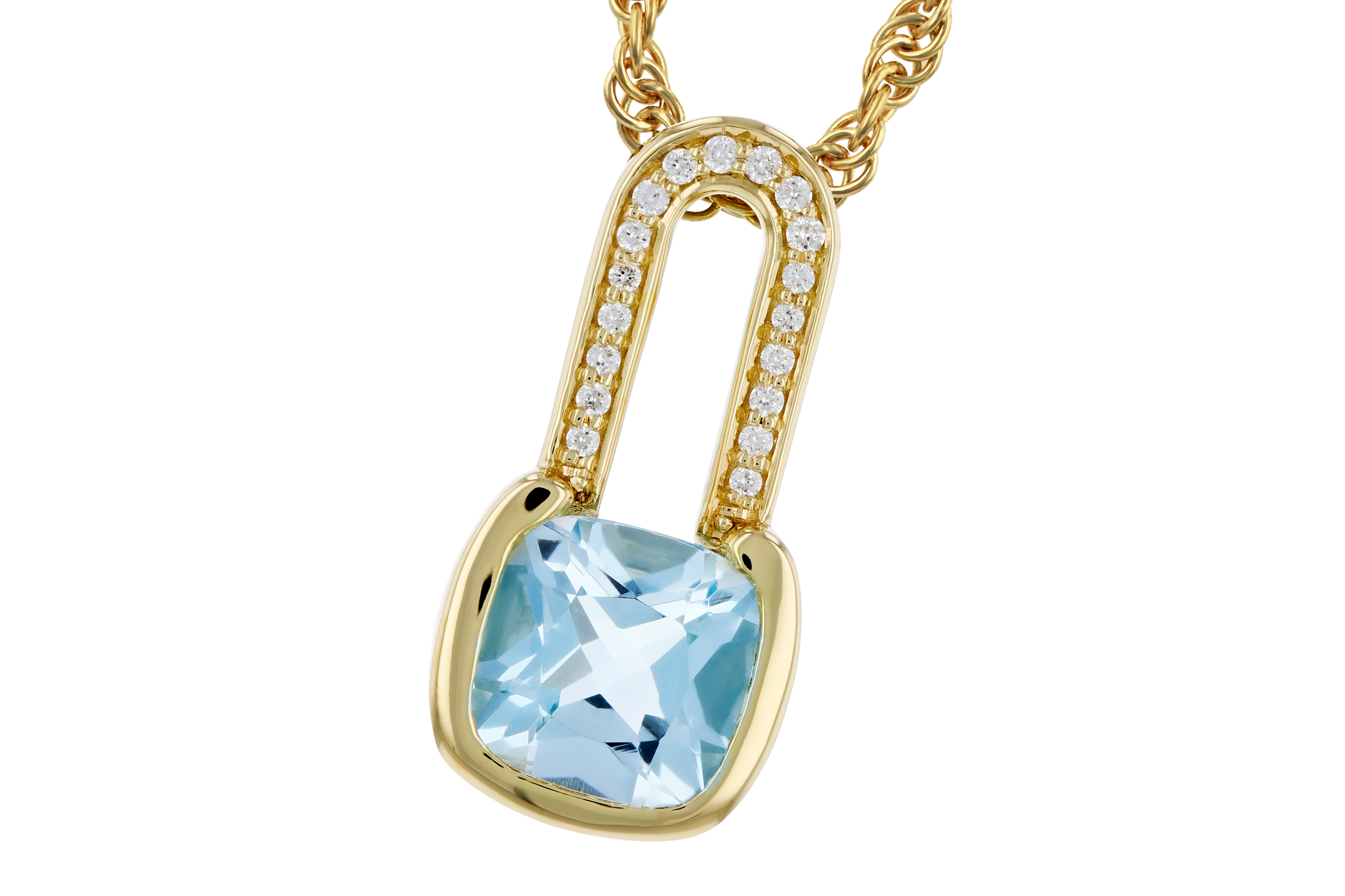 C284-76107: NECKLACE .91 SKY BLUE TOPAZ .95 TGW (6MM BT)