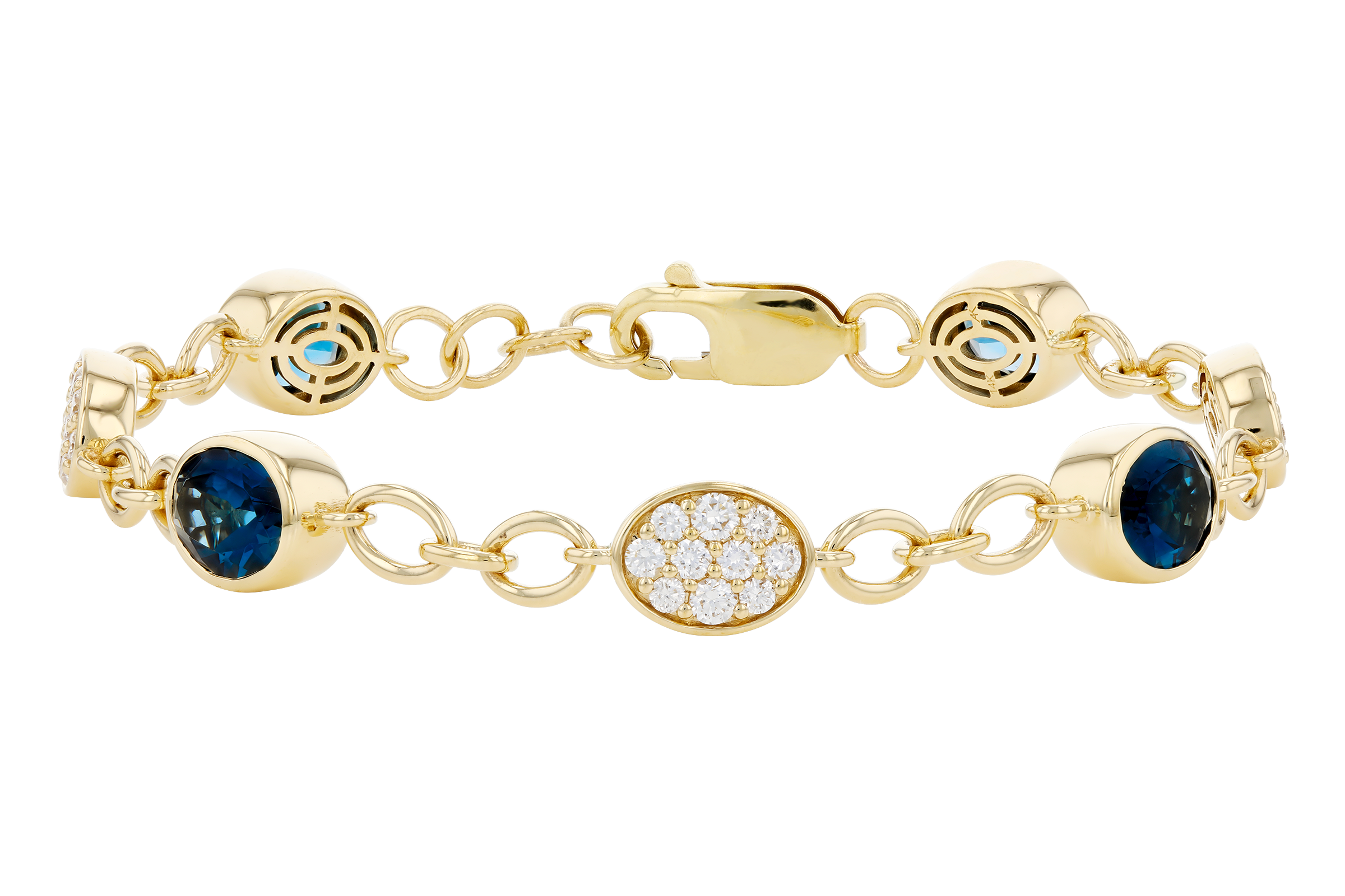 C284-76152: BRACELET 5.24 TW LONDON BLUE TOPAZ 6.00 TGW (7")