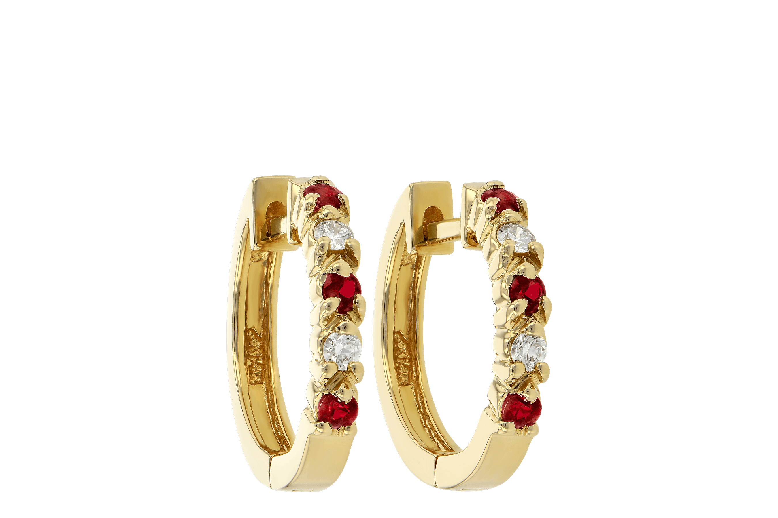 D010-21570: EARRINGS .17 RUBY .26 TGW