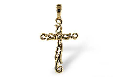 D015-67952: CROSS PENDANT .01 BR